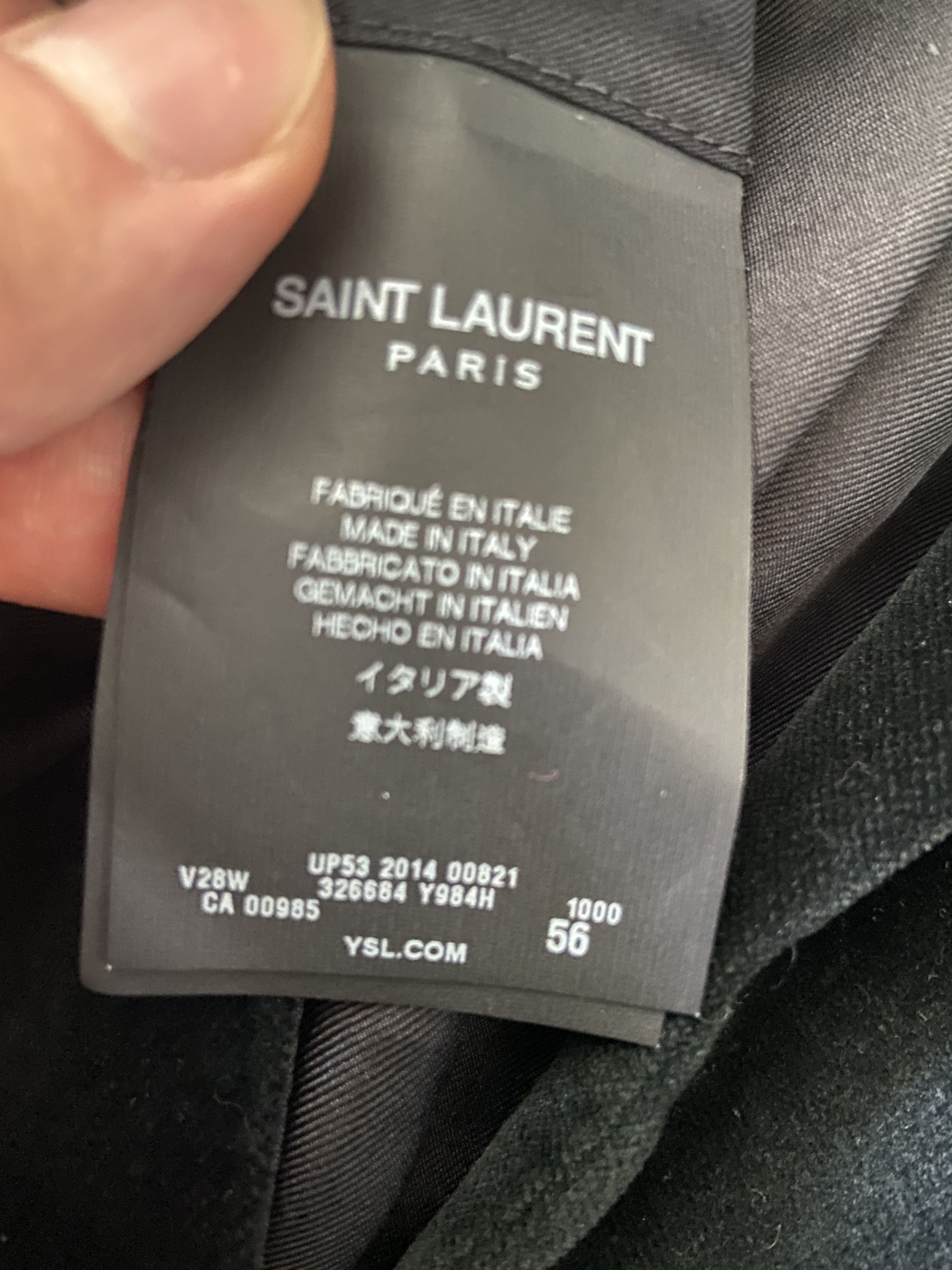 Hedi Slimane × Saint Laurent Paris 56 saint laurent ss15 Black Velvet blazer jacket suit Size 54L - 10 Thumbnail