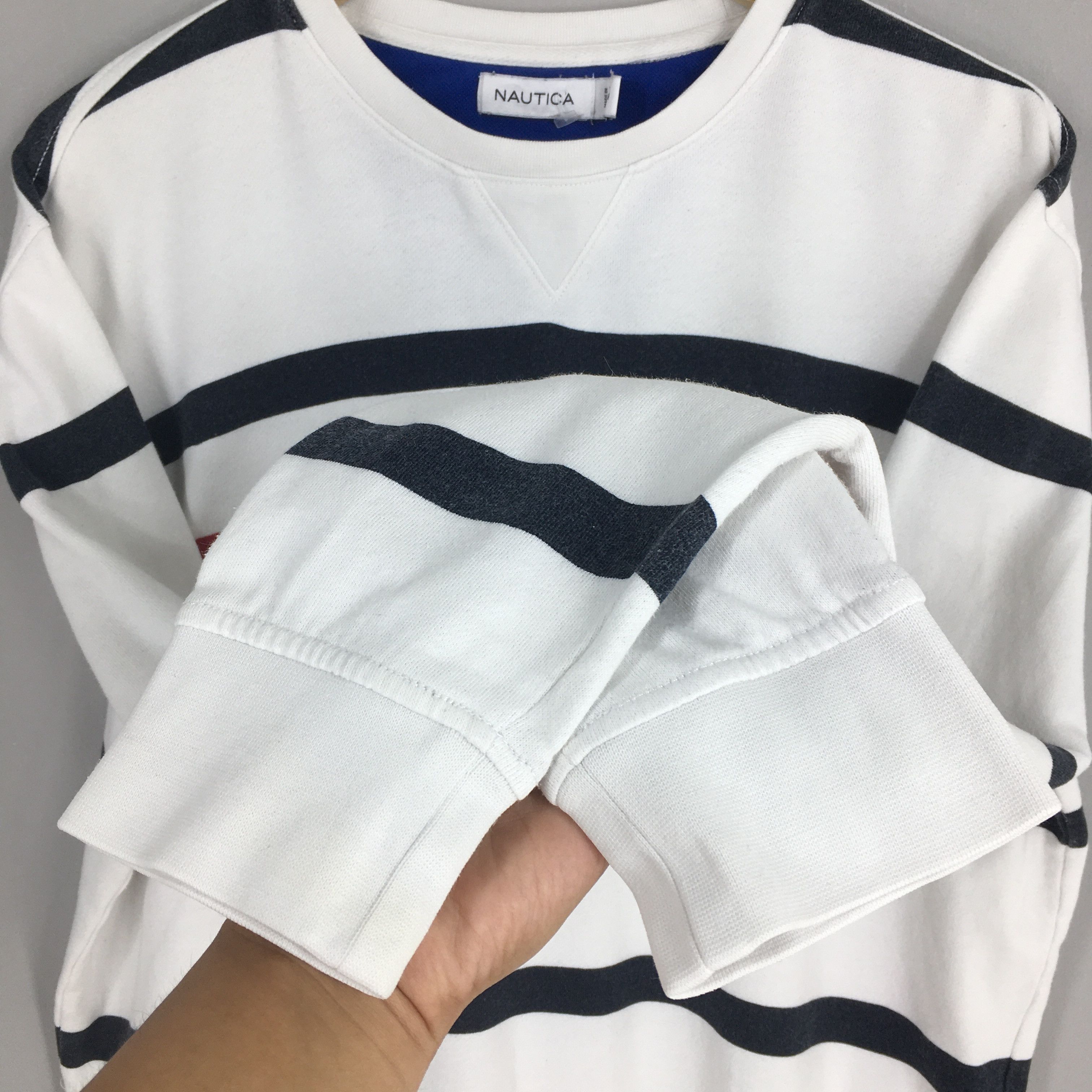 Nautica Vintage Nautica Sportswear White Black Stripe Medium Size US M / EU 48-50 / 2 - 6 Thumbnail