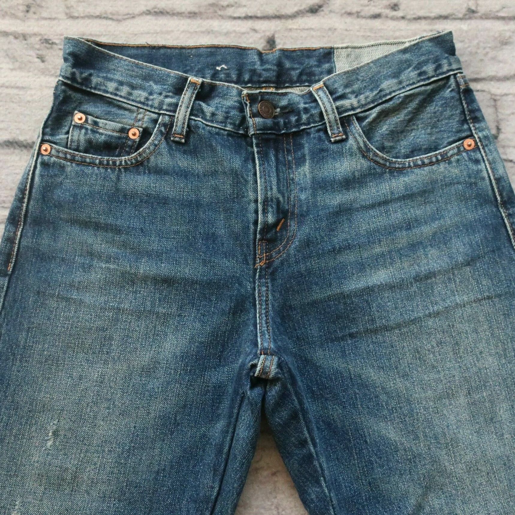 Denime VINTAGE Levis LVC 505 Big E Selvedge Denim Jeans 505-0217 Men Jeans Medium Wash 27" 26" inseam Size US 27 - 2 Thumbnail