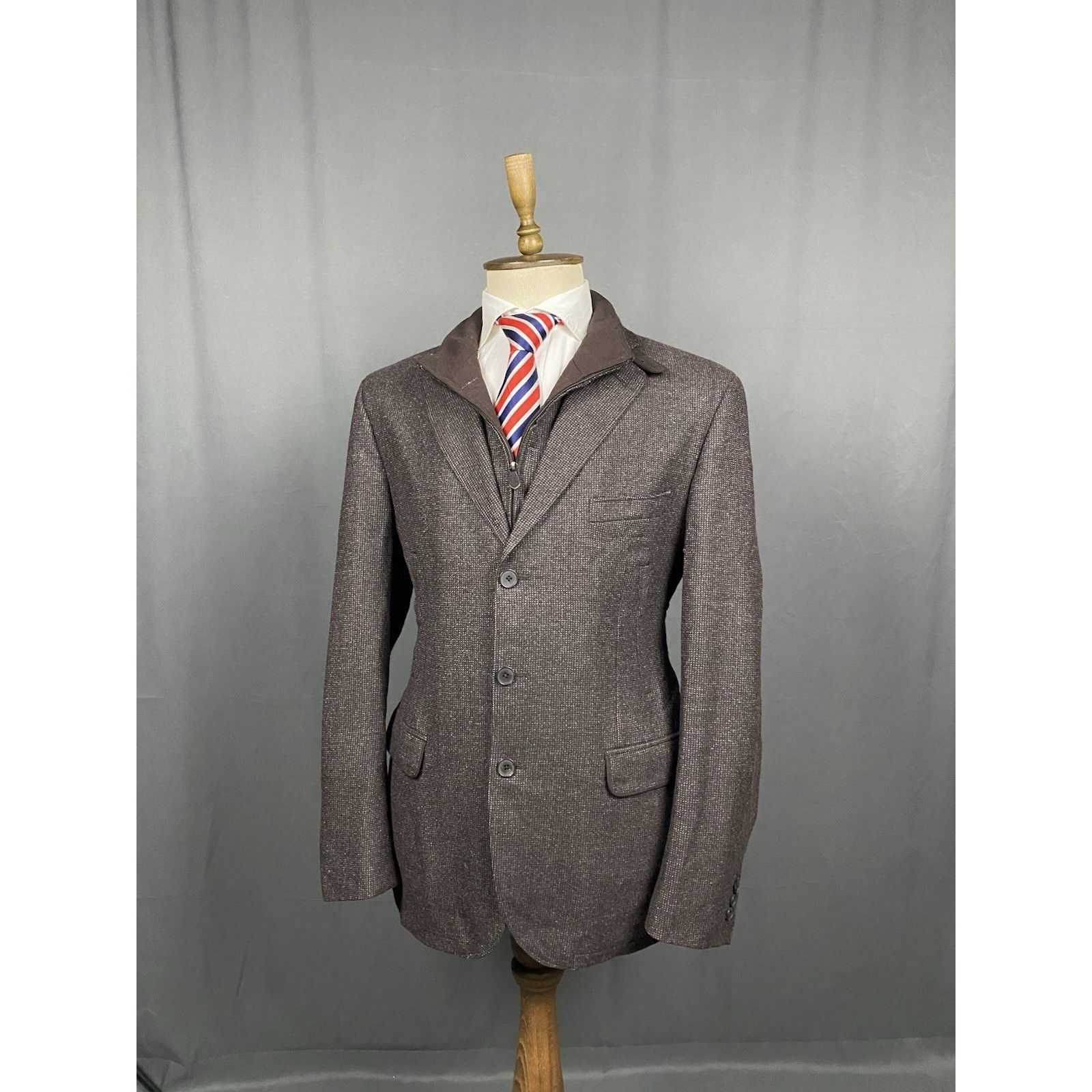 Balmain Balmain Men's Brown Lined Sportccoat Blazer Jacket Size 54 Size 54R - 4 Thumbnail