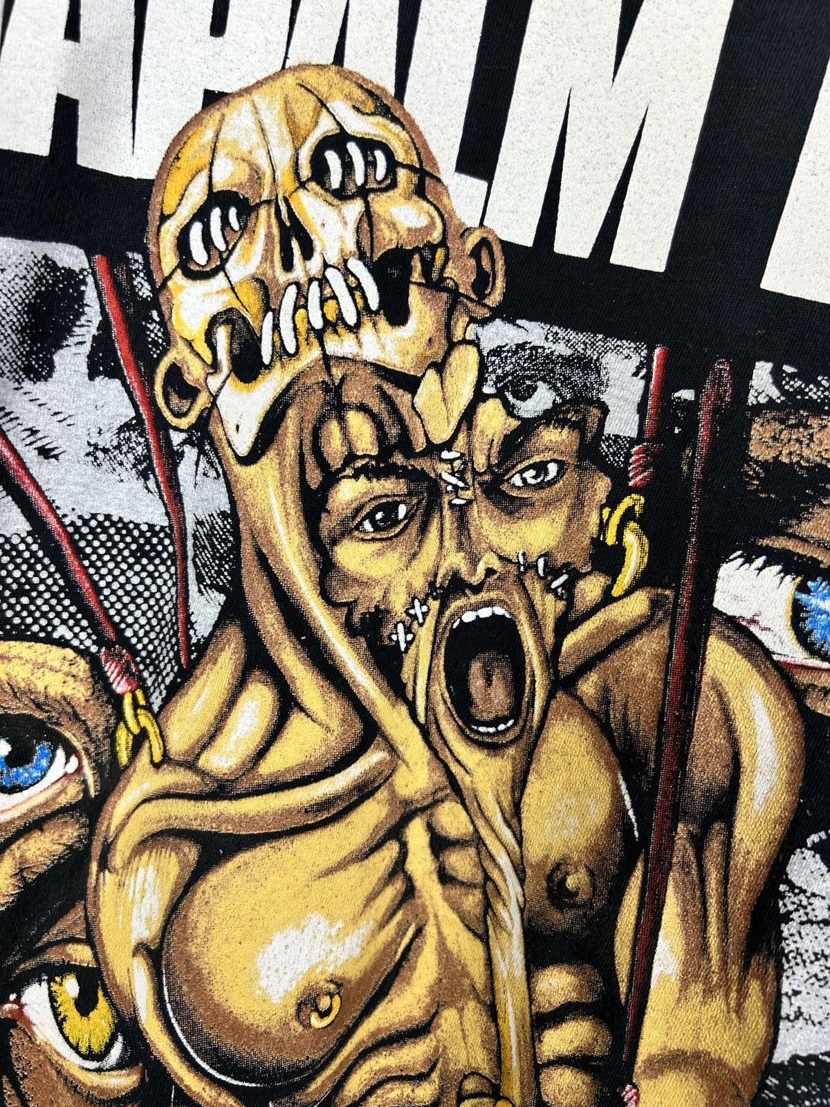 Band Tees 90s Napalm Death 1991 Mass Appeal Madness Grindcore Metal T Size US XL / EU 56 / 4 - 3 Thumbnail