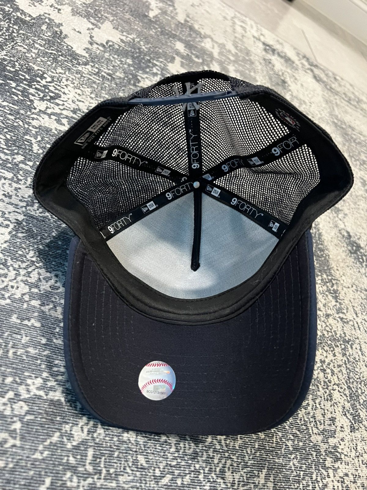 New Era Culture Kings Yankees 'Gothic Script' Foam Front Trucker Hat Size ONE SIZE - 6 Thumbnail