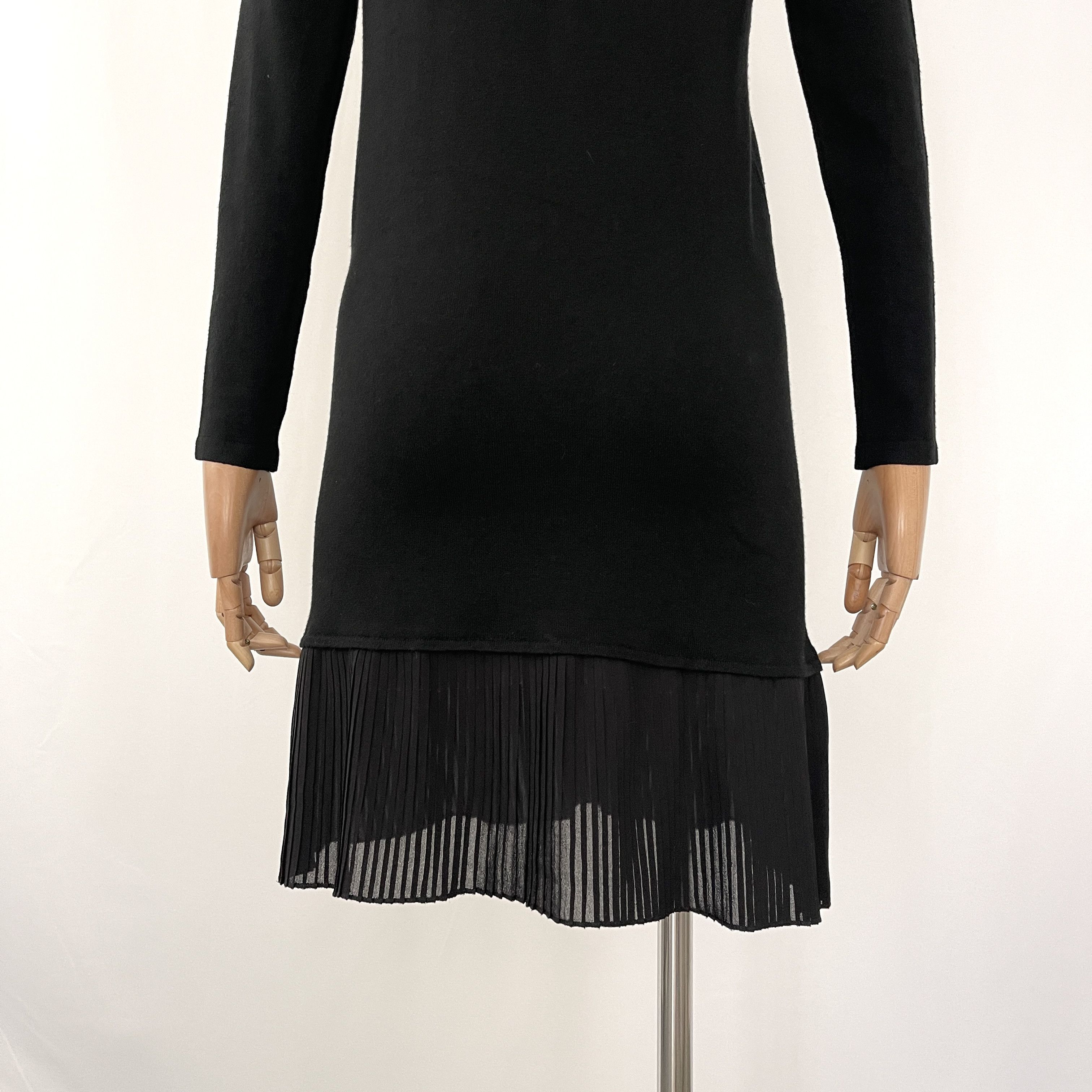Ann Demeulemeester ANN DEMEULEMEESTER Black Wool and Silk Dress size 36 Size XS / US 0-2 / IT 36-38 - 5 Thumbnail