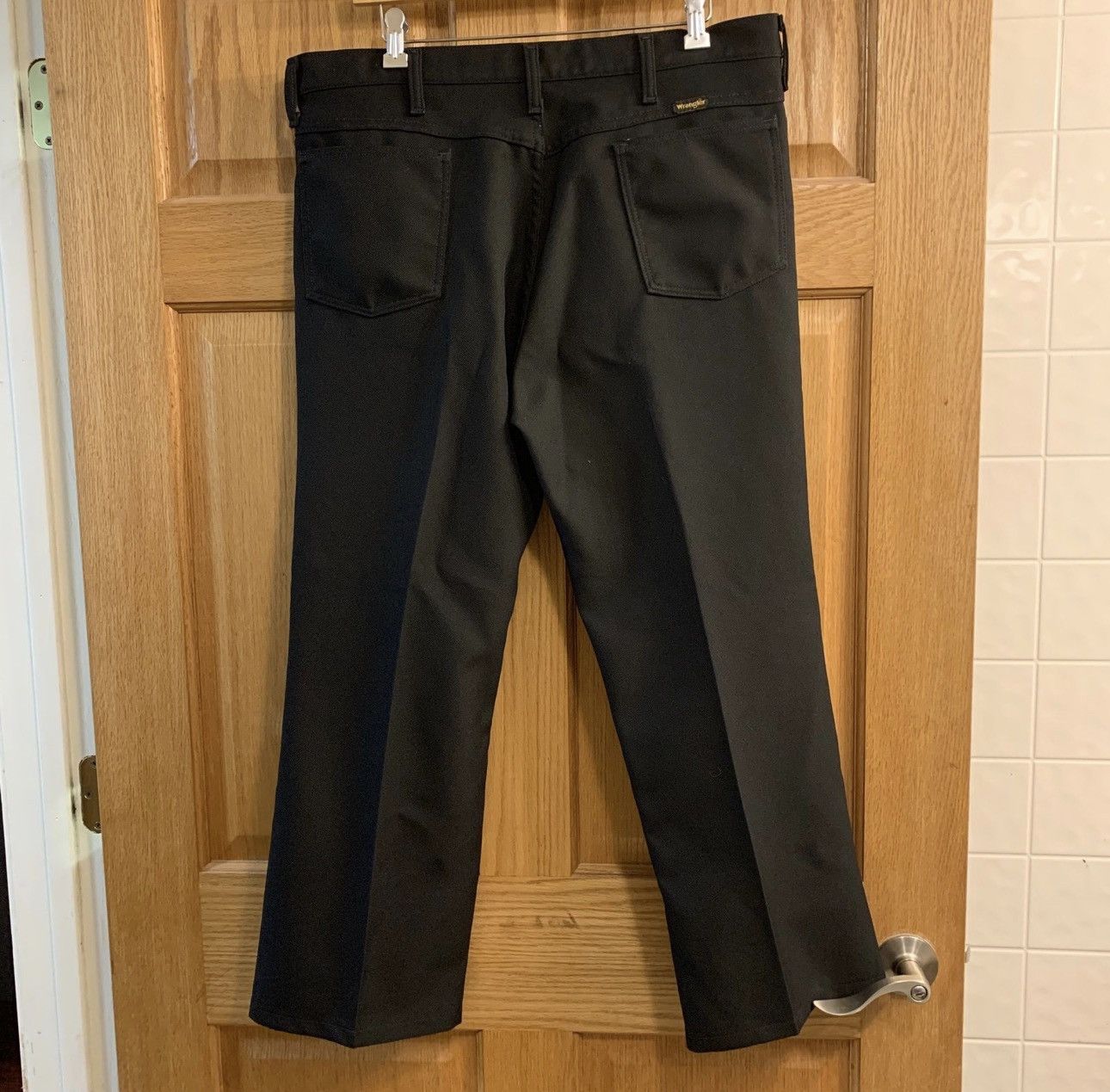 Wrangler Vtg Wrangler Pant Mens 36x27 Black Bootcut Polyester Western Size US 36 / EU 52 - 2 Thumbnail