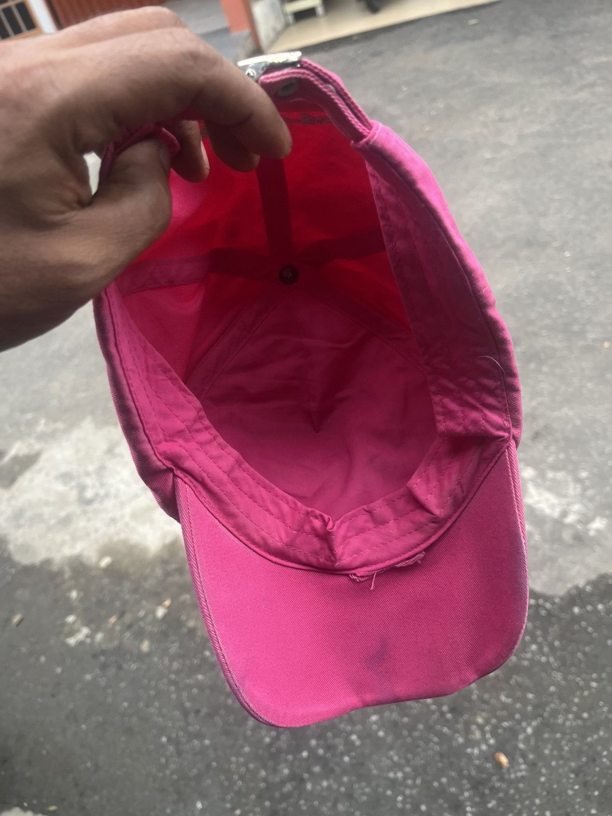 Japanese Brand GGPX New York Pink Rhinestone "GGPXNY" Distressed Hat Y2K Size ONE SIZE - 7 Thumbnail