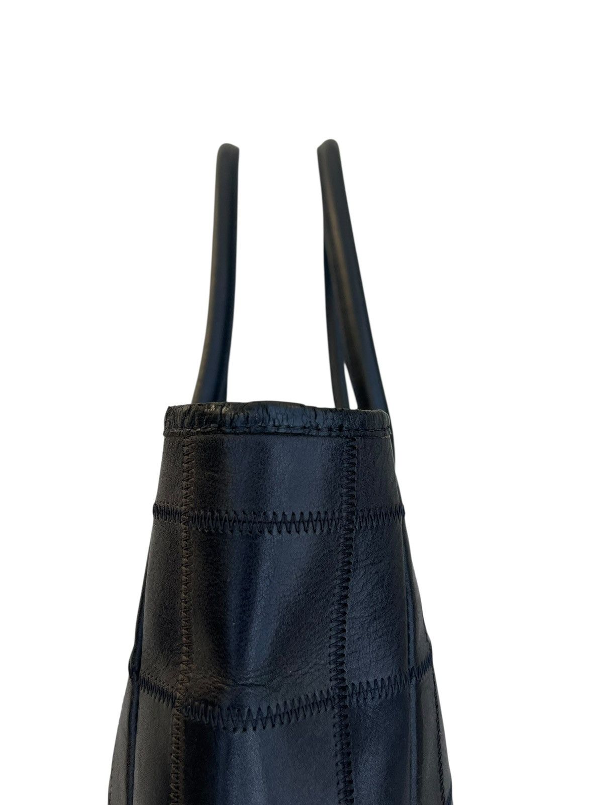 Leather TRION Japan Black Patchwork Leather Tote Bag Size ONE SIZE - 19 Thumbnail