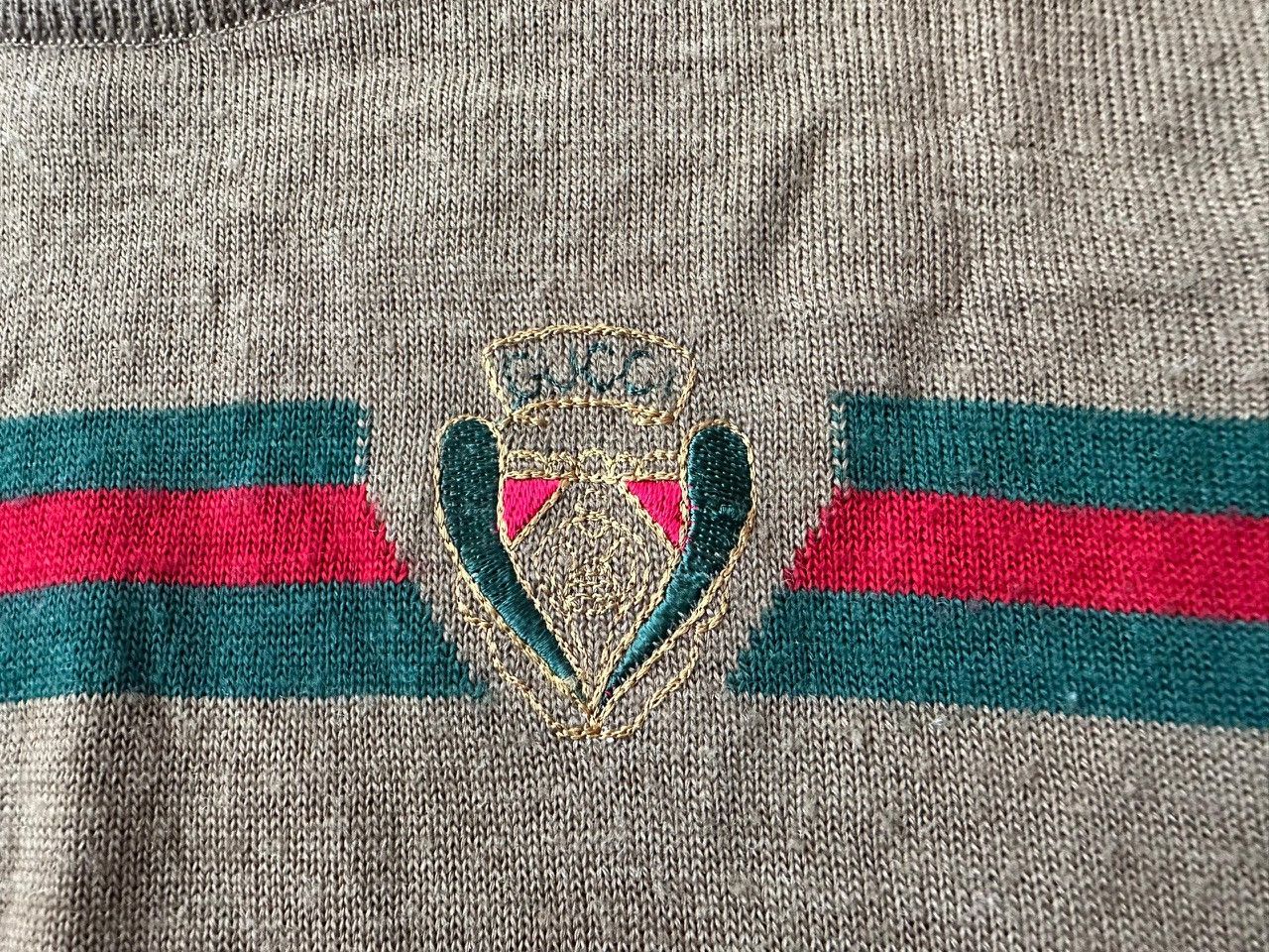 Gucci Authentic Gucci Vintage Web Wool Crewneck Jumper Size US S / EU 44-46 / 1 - 7 Thumbnail