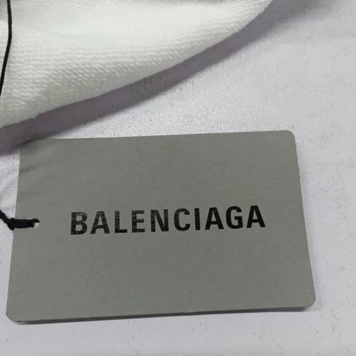 Balenciaga Balenciaga White Long Sleeve Graphic Hoodie 0079-2507 Size US XXS / EU 40 - 3 Thumbnail