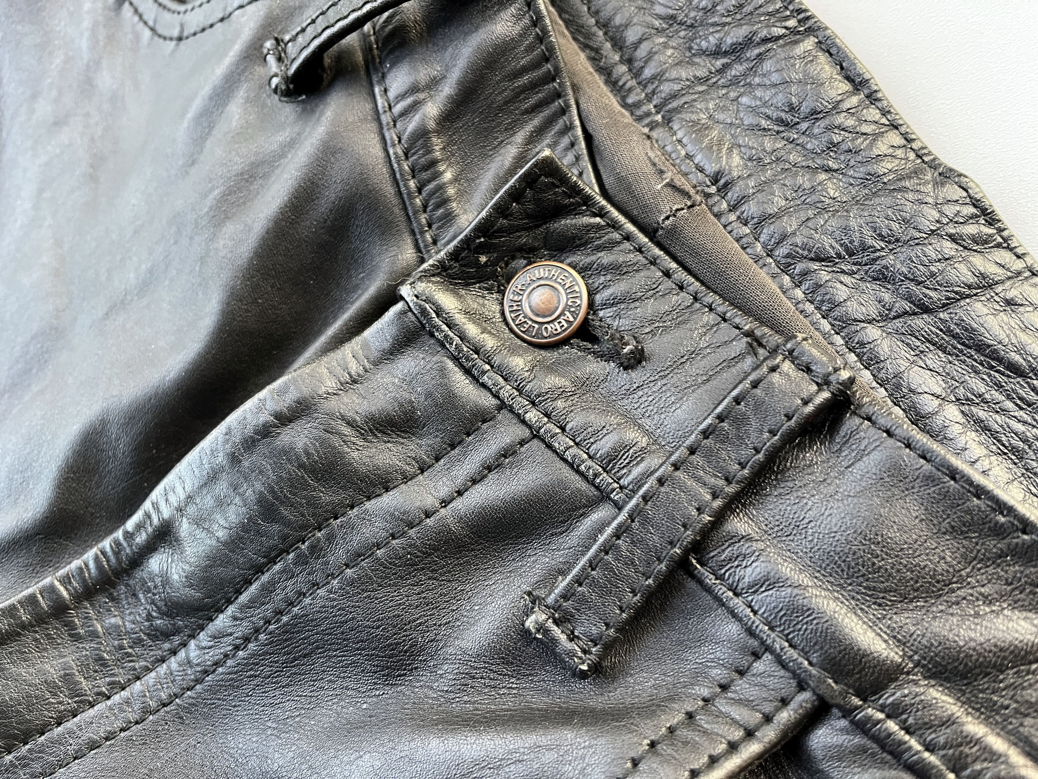 Aero Leathers AERO LEATHERS Leather Trousers (Leather Jeans) Size US 31 - 3 Thumbnail