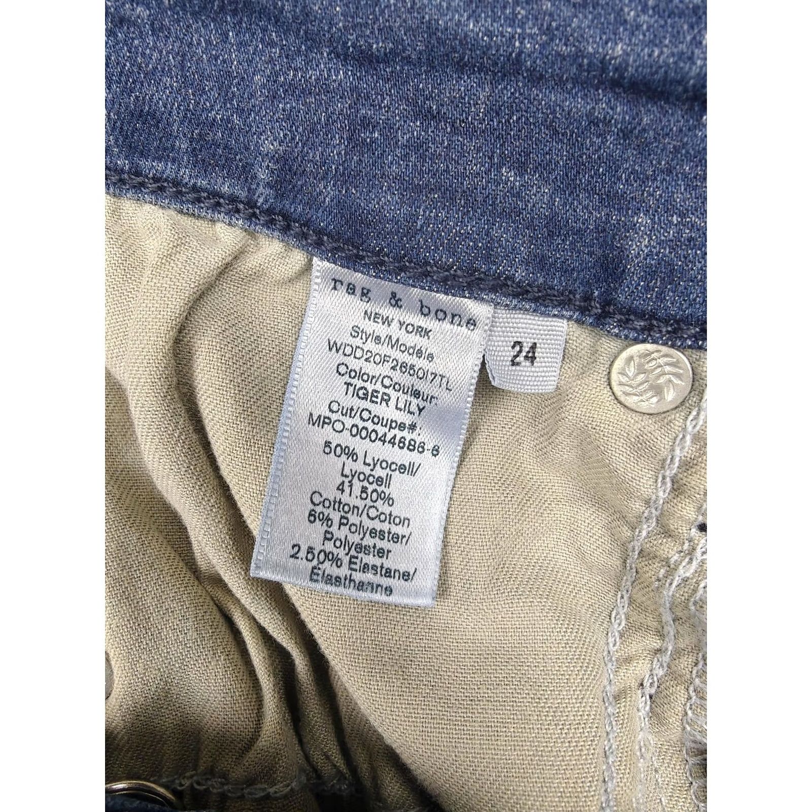 Rag & Bone Rag & Bone Cate Mid Rise Skinny Jeans Womens 24 Blue Medium Wash Denim 24x29 Jeans Women Size 42" / US 20 - 6 Thumbnail
