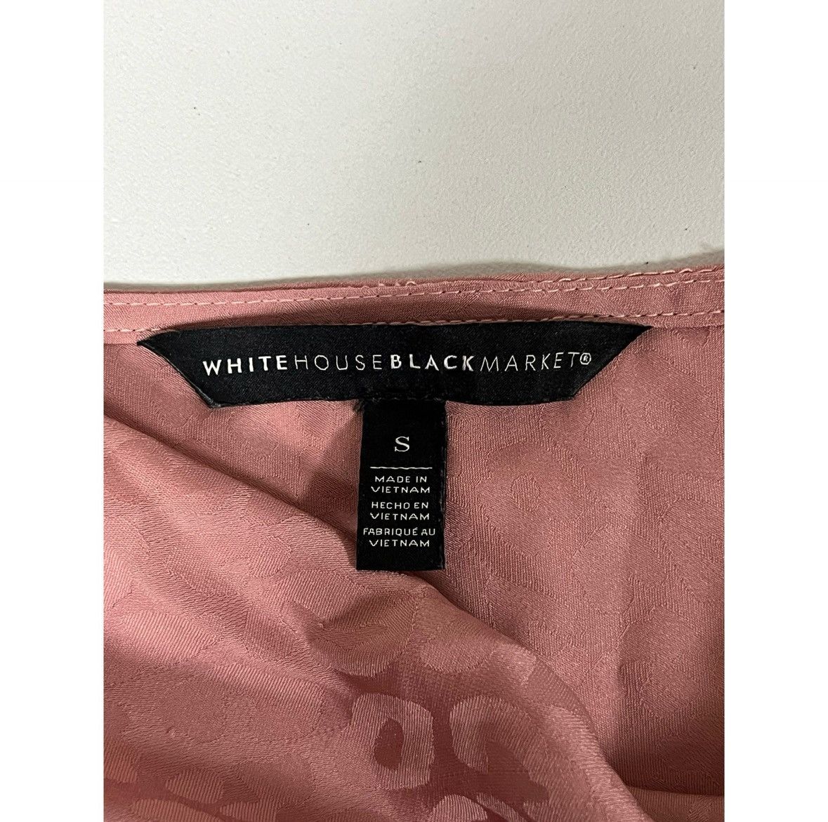 White House Black Market Pink Cowl-Neck Leopard Print Top Shirt Blouse Size S 🎀 #top Size S / US 4 / IT 40 - 5 Thumbnail