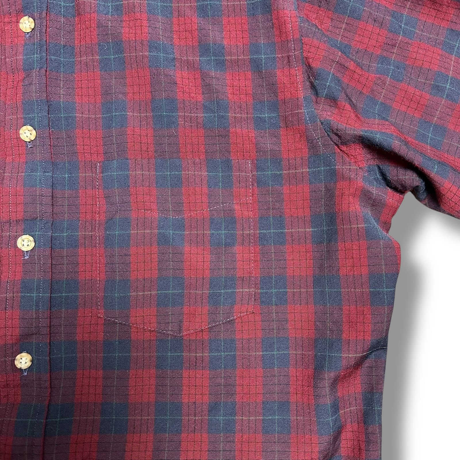 Pendleton × Vintage Vintage Sir Pendleton Red Navy Blue Plaid Wool Flannel Shirt Size US L / EU 52-54 / 3 - 6 Thumbnail