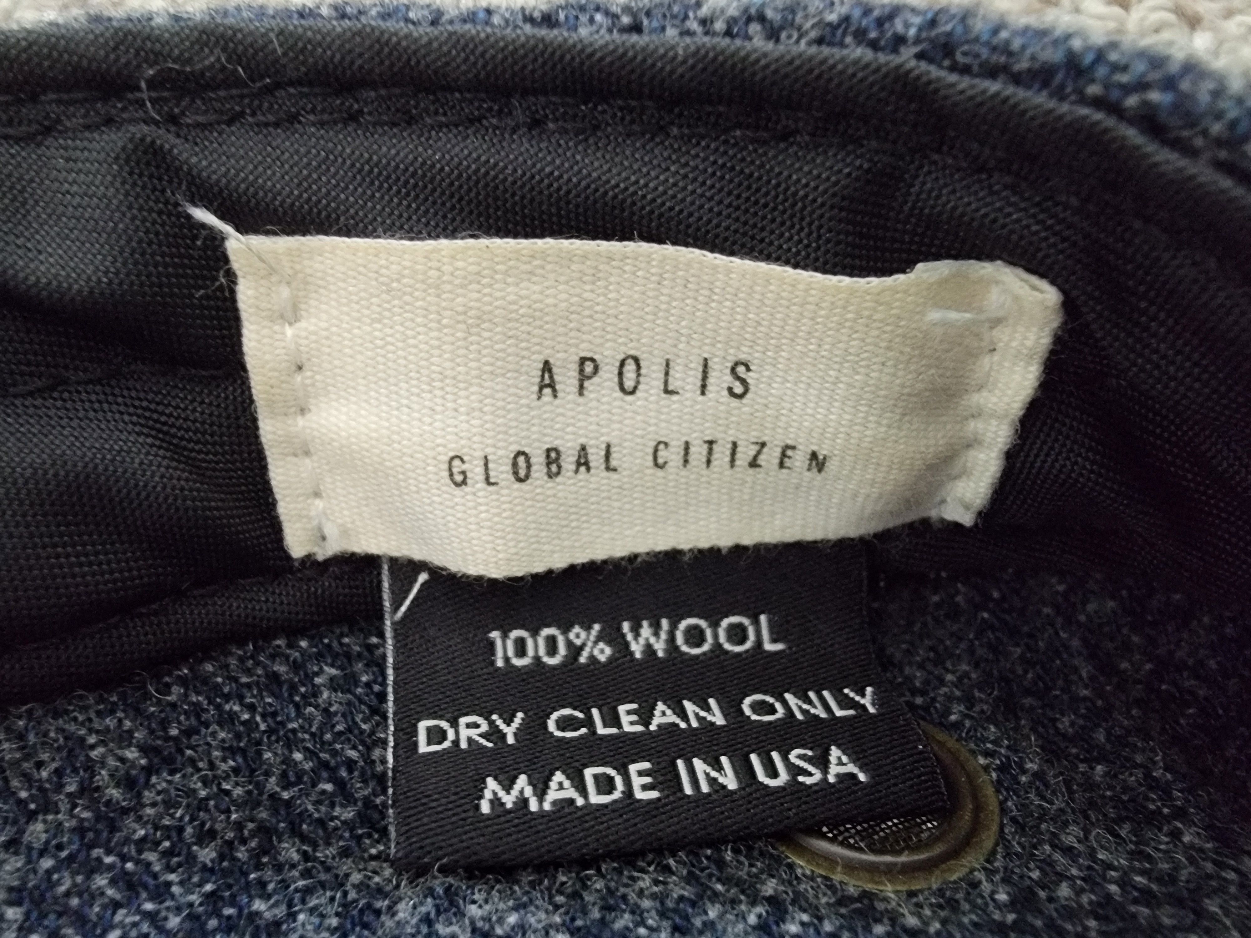 Apolis APOLIS Wool Flannel Leather Brim Adjustable Camp Hat Size ONE SIZE - 7 Thumbnail