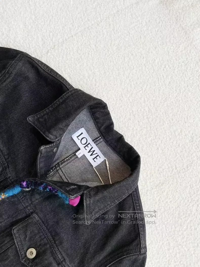 Loewe Loewe Cotton Logo Embroidered Denim Jacket Size XS / US 0-2 / IT 36-38 - 3 Thumbnail