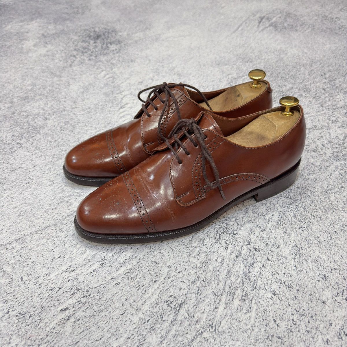Barker Barker Vintage Handmade Derby Brogues US10 UK9 EU43 28cm Size US 10 / EU 43 - 1 Thumbnail