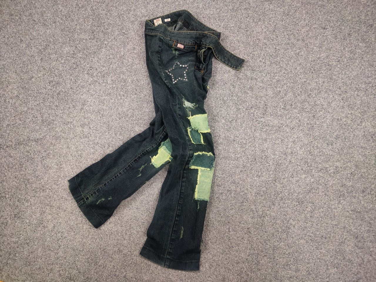 Miss Sixty Vintage Miss Sixty roxy Low Rise Flared patchwork Jeans Y2K Size 31" - 3 Thumbnail