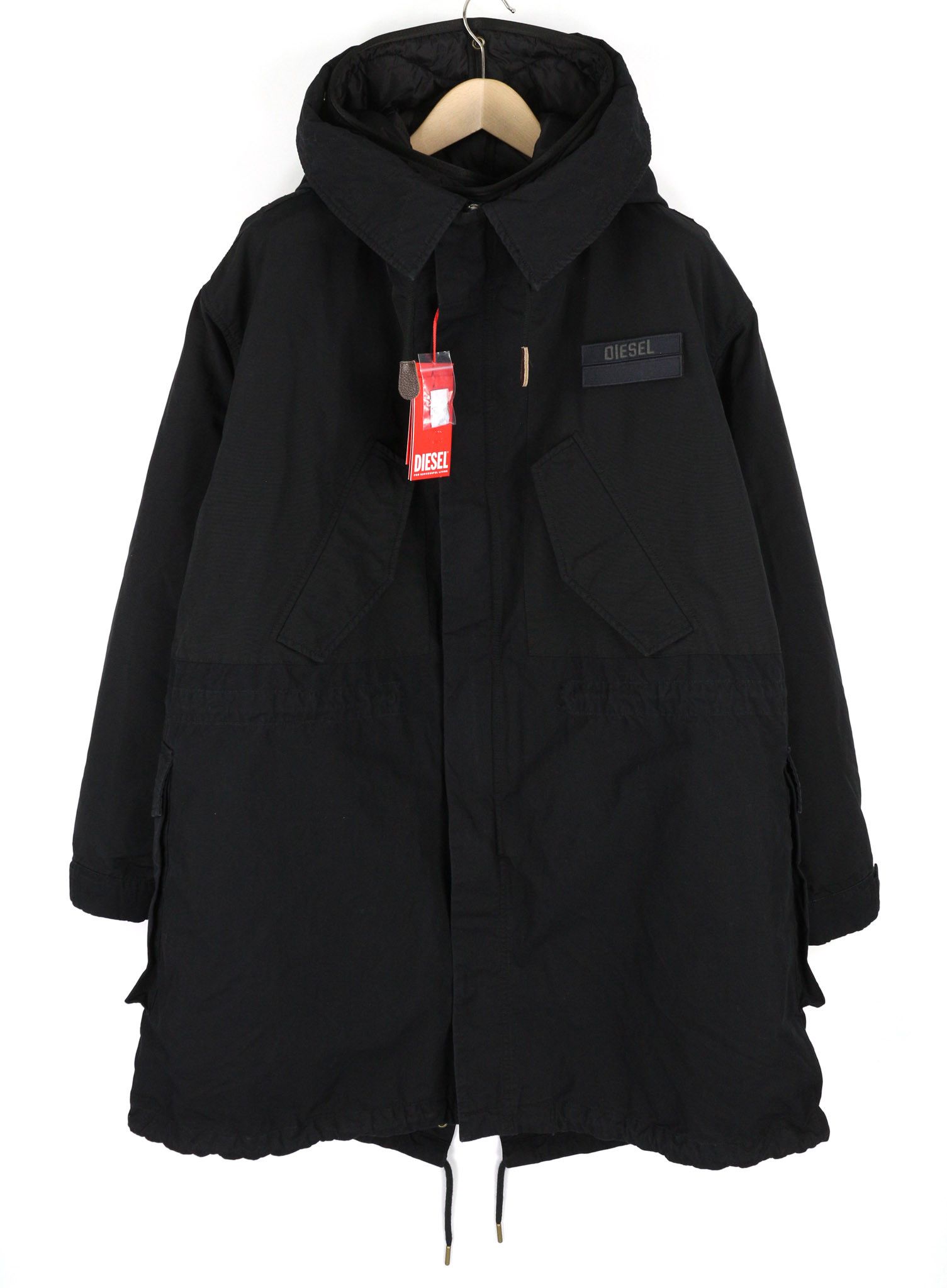 Diesel W-MILES L 2in1 Parka Drawstring Mid-Length Jacket 81747 Size US L / EU 52-54 / 3 - 1 Thumbnail
