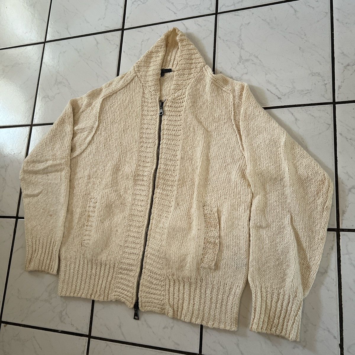 John Varvatos × Vintage Vintage John Varvatos Wool Cardigan Size US XL / EU 56 / 4 - 3 Thumbnail
