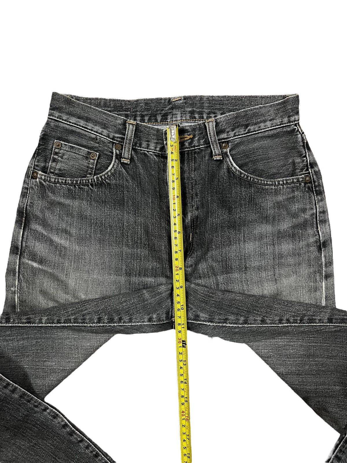 14th Addiction × Edwin Vintage Edwin Black Faded Distressed Loose Fit Jeans Size US 28 / EU 44 - 20 Thumbnail