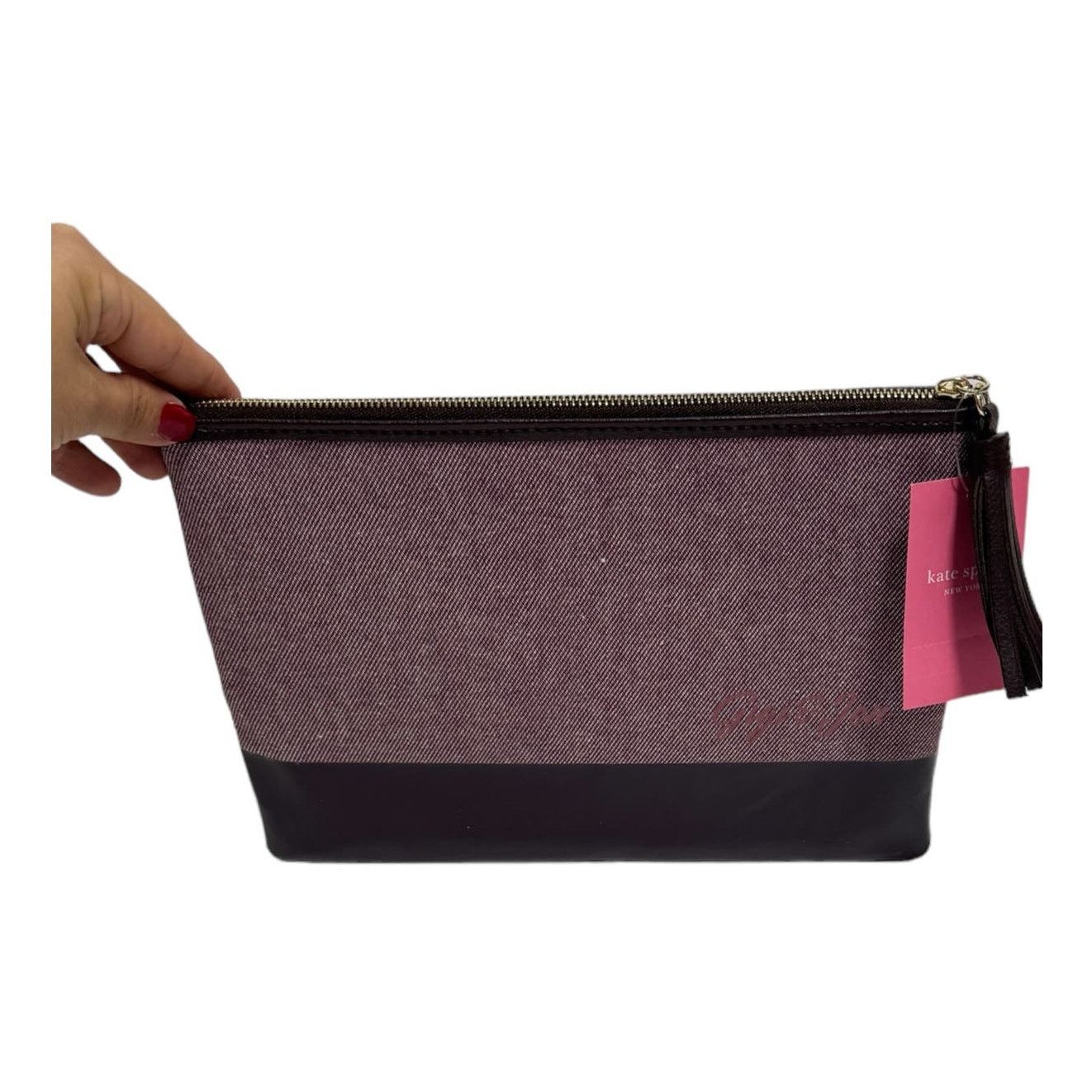 Kate Spade Kate Spade Women Large Tassel PouchLogo Deep Plum Red Size ONE SIZE - 5 Thumbnail