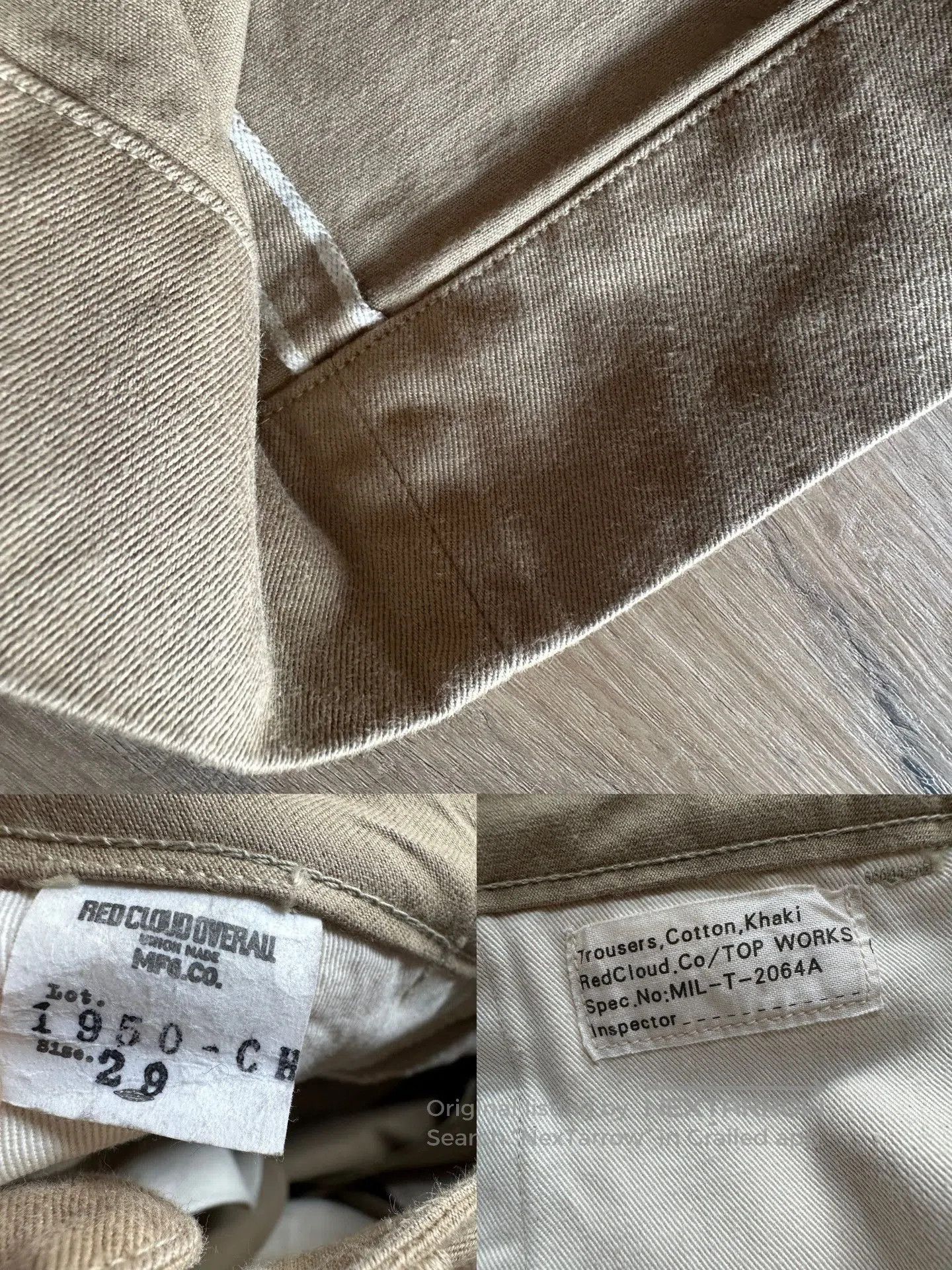 Red Clouds Collective Red Cloud 1950CH Khaki Wide. Size 29" - 5 Thumbnail