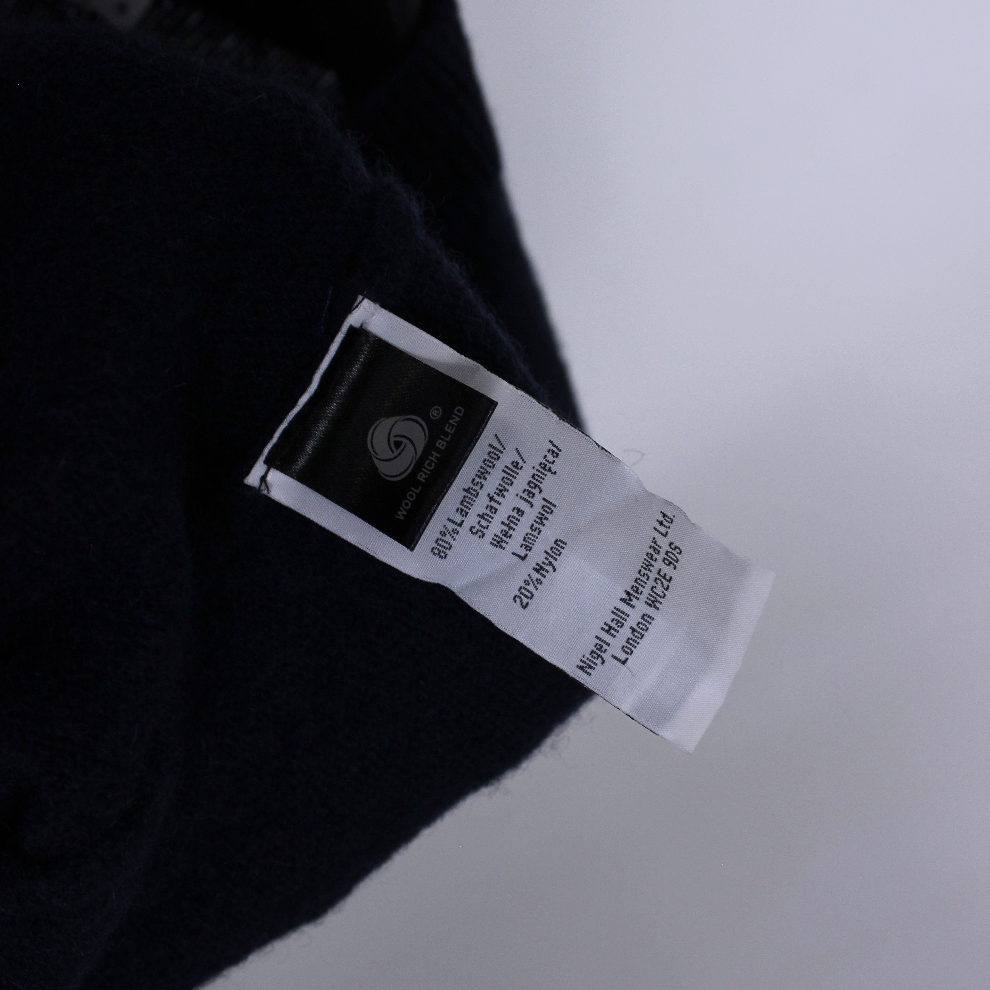 Other Nigel Hall wool sweater full zip navy blue M lambswool Size US M / EU 48-50 / 2 - 5 Thumbnail