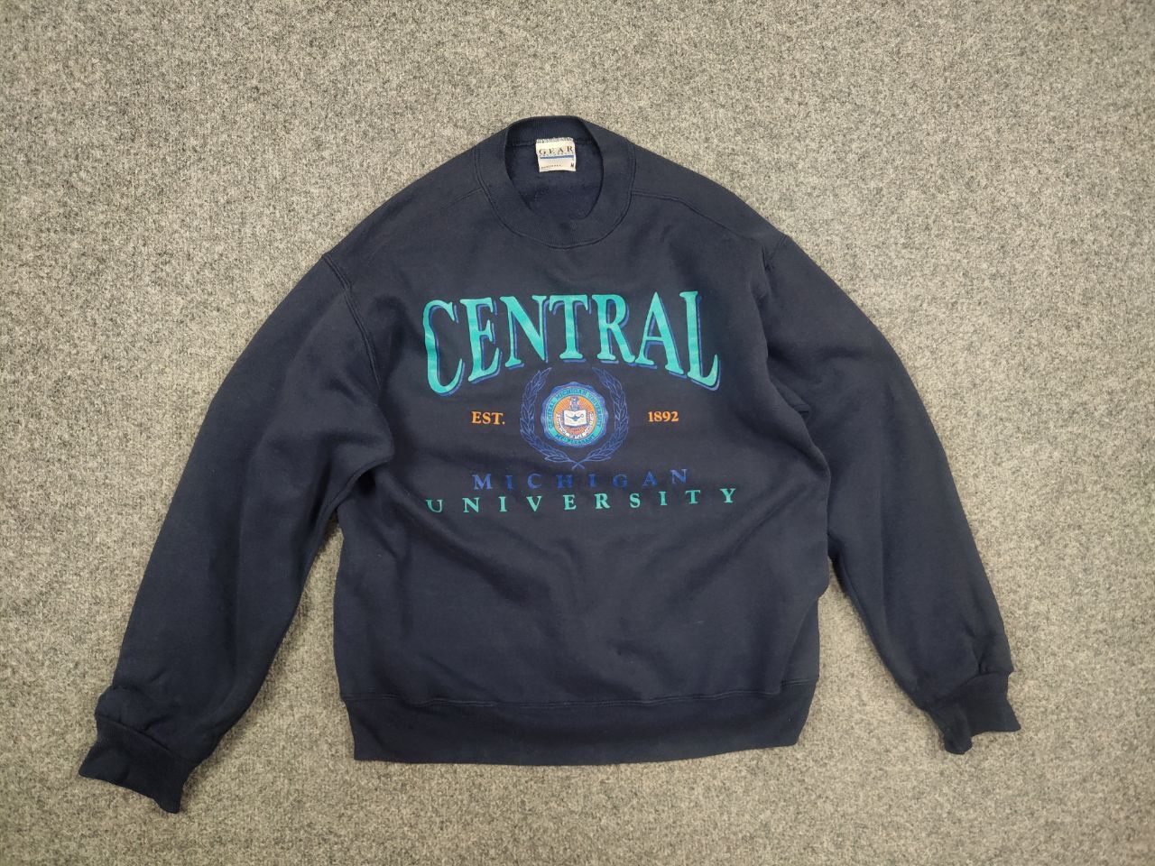 Vintage Vintage 90's michigan university Central Logo sweatshirt Size US M / EU 48-50 / 2 - 8 Thumbnail