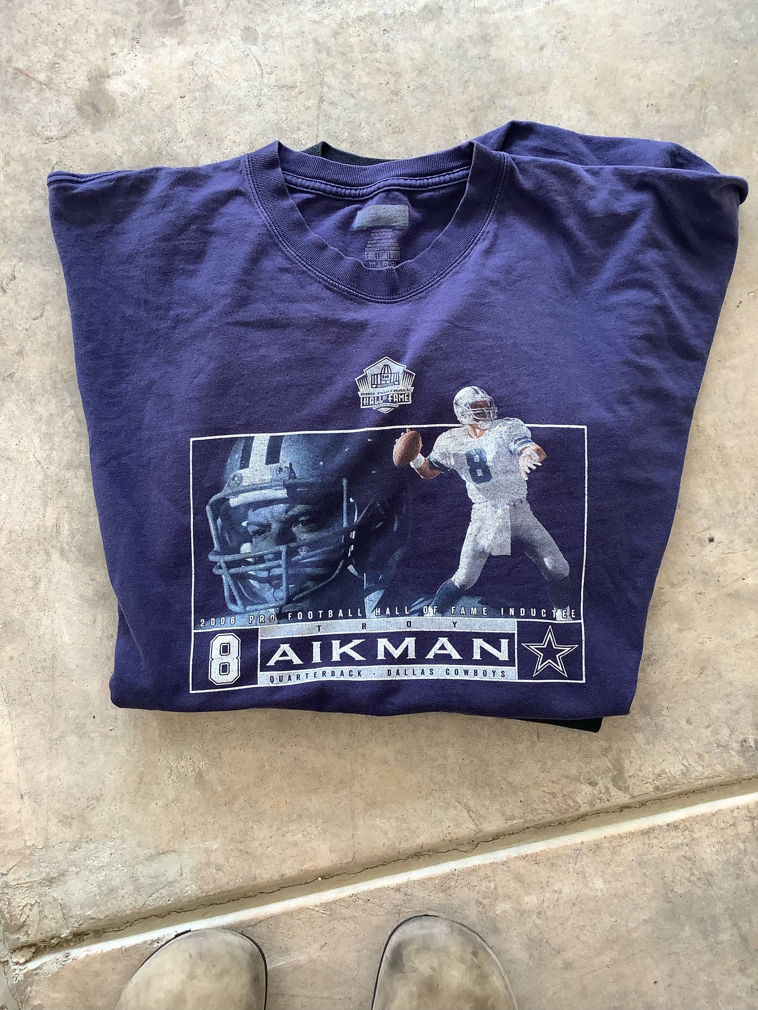 Vintage Vintage Troy Aikman HOF Inductee shirt Size US XXL / EU 58 / 5 - 5 Thumbnail