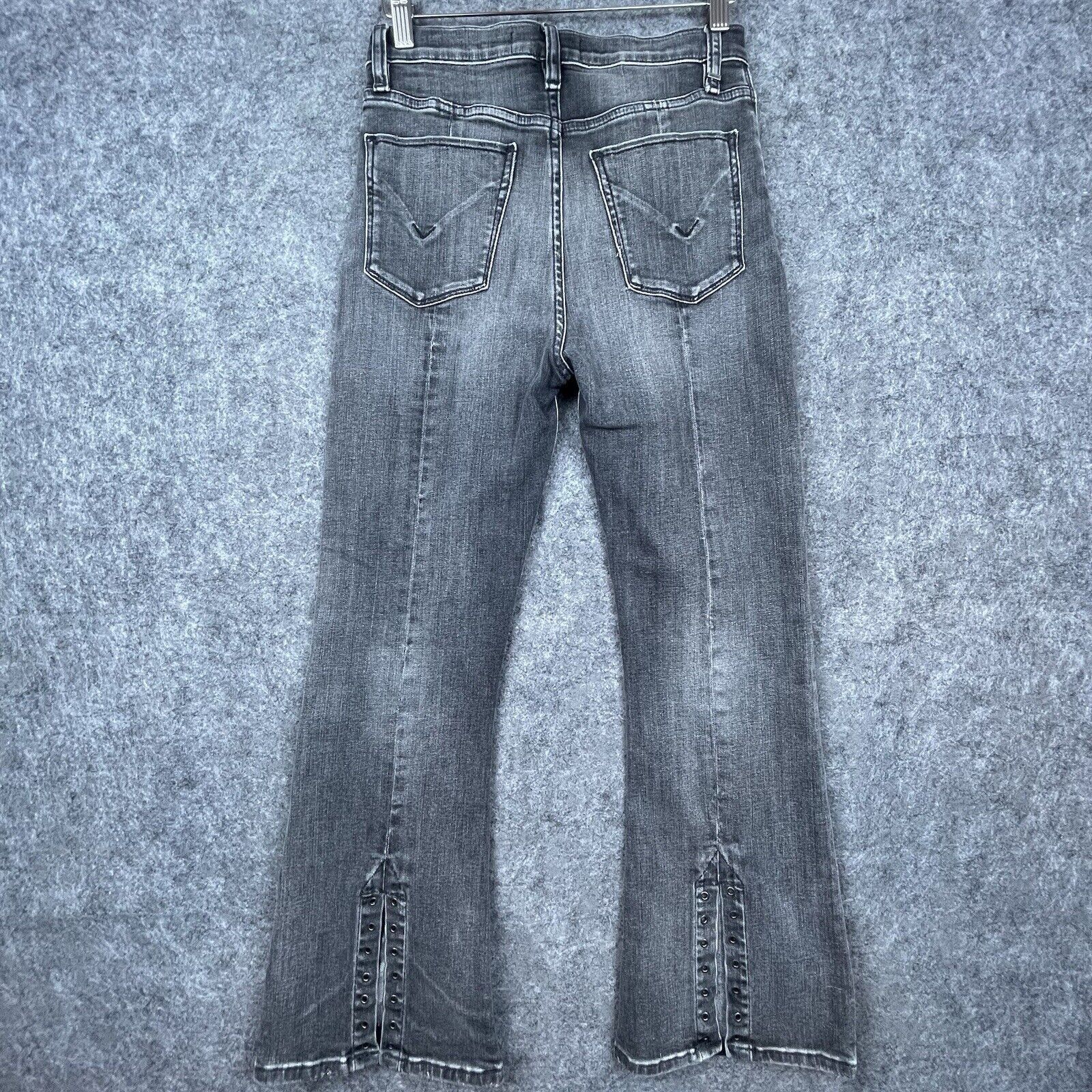 Hudson Hudson Jeans Womens 27 Grey Holly Flare Slit Ankle Rocker Size 27" / US 4 / IT 40 - 1 Thumbnail
