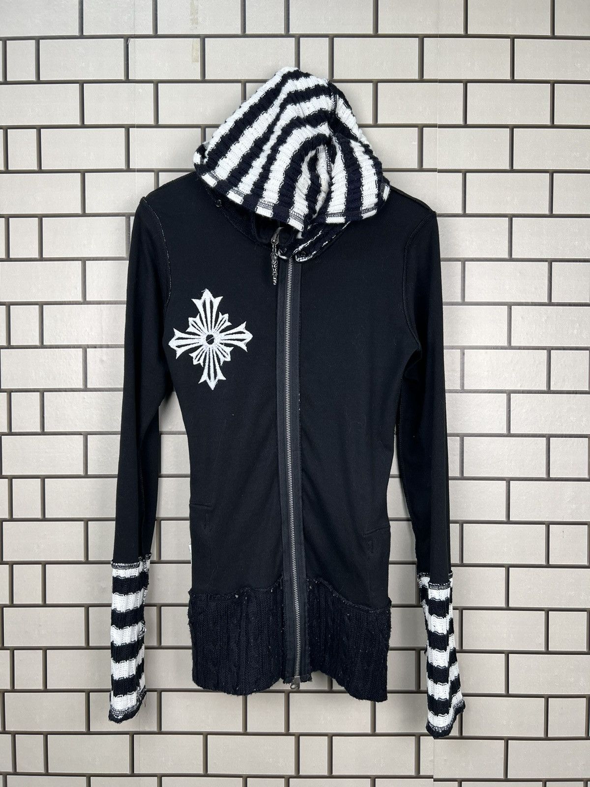 Japanese Brand Glitz Poem Skull Cross Hooded Jacket Size US S / EU 44-46 / 1 - 9 Thumbnail