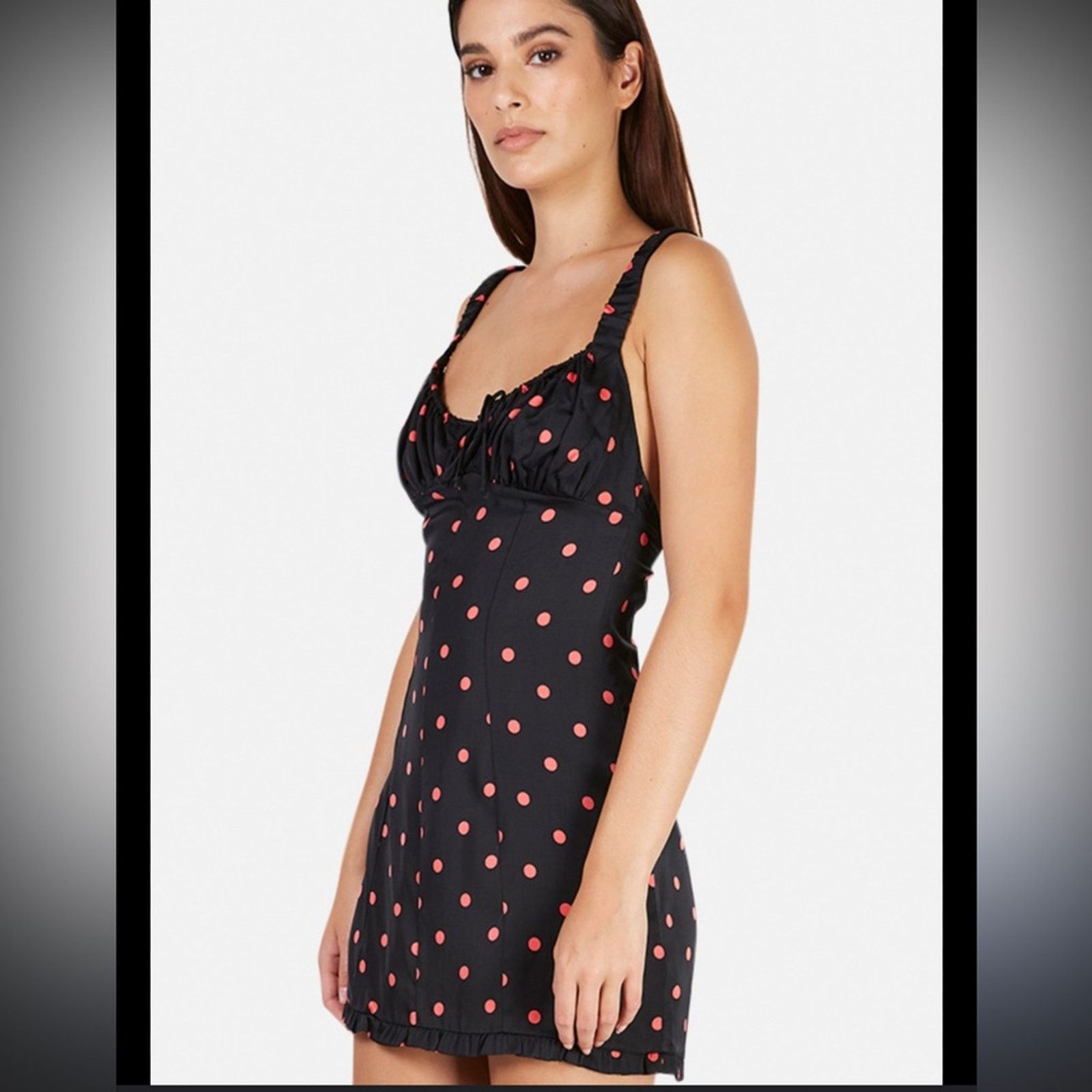 For Love & Lemons For Love & Lemons Jenny Dot Mini Dress - Polka Dot - Size XS Size XS / US 0-2 / IT 36-38 - 1 Thumbnail