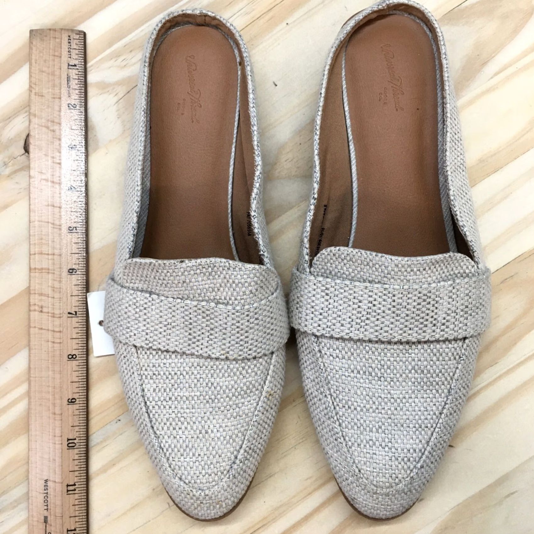 Vintage Universal Thread Sandals Womens 9.5 Beige Fabric Slip On NEW Size US 10 / IT 40 - 7 Thumbnail