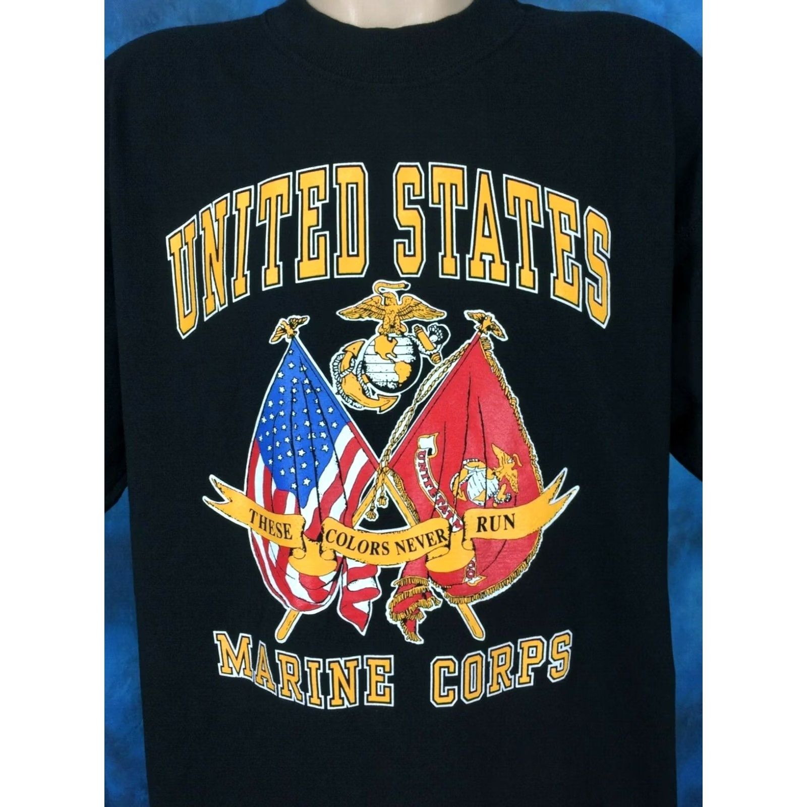 Vintage VINTAGE USMC T-Shirt XL Men Black 90s 80s United States Marine Corps Short Sleeve Crew Neck Cotton NOS Military Hip Hop Shirt Size US XL / EU 56 / 4 - 3 Thumbnail