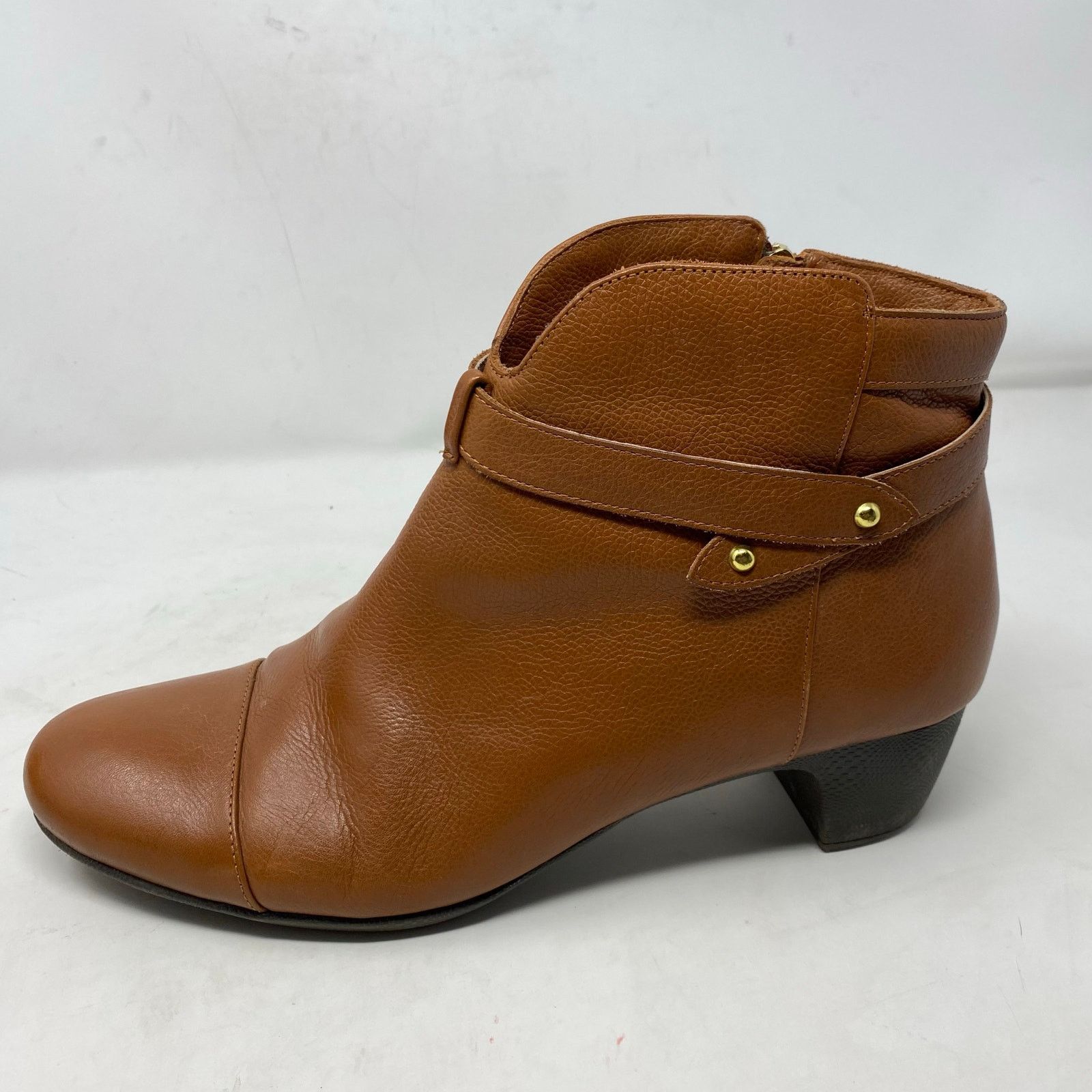 Other Softwalk Cap Toe Boots Ivanhoe Leather Comfort Block Heel 12 Size US 12 / IT 42 - 2 Thumbnail