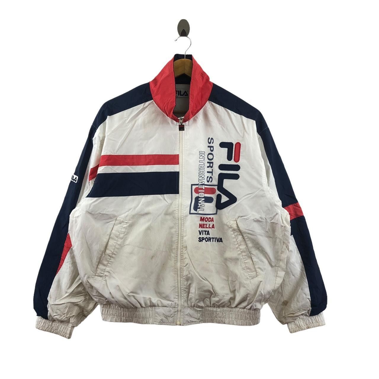 Fila Vintage 90’ FILA MODA ITALIA Sports Windbreaker Jacket Size L / US 10 / IT 46 - 1 Thumbnail