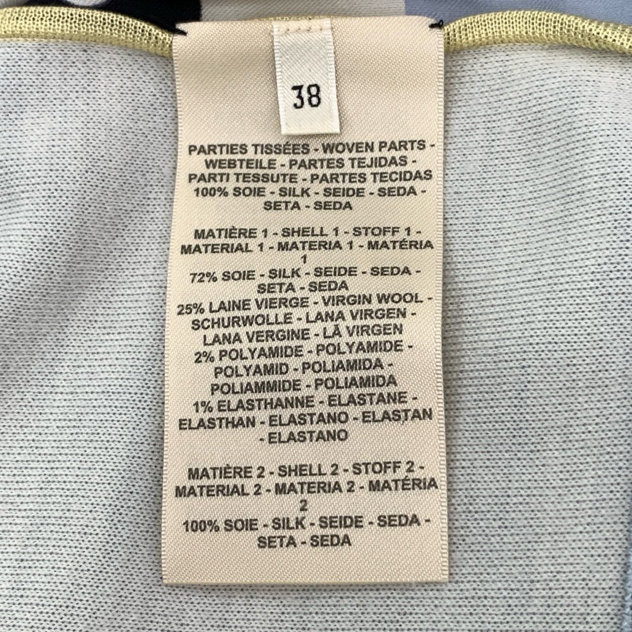 Hermes Hermès Chain Pattern Print Cashmere-Silk Short-Sleeve Shirts Size XXS / US 00 / IT 34 - 6 Thumbnail