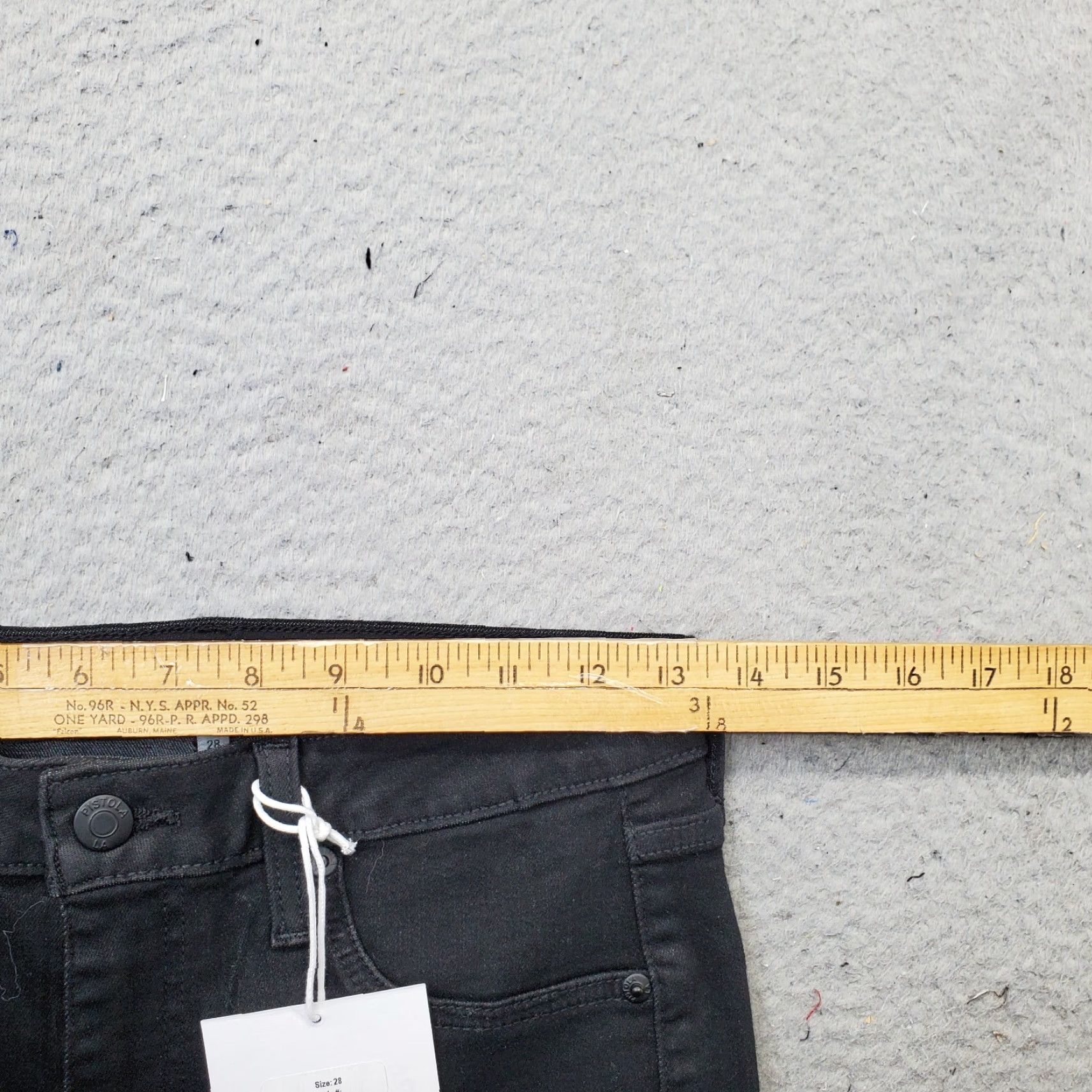 Pistola Pistola Jeans Womens 28 Black Denim Slim Fit Stretch 5-Pocket Design Skinny Leg Jeans Size 28" / US 6 / IT 42 - 6 Thumbnail