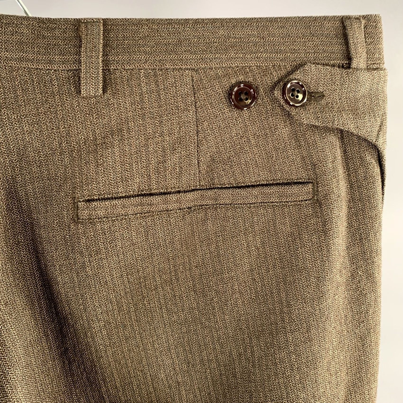 Miu Miu MIU MIU Dress Pants Brown Heather Wool Blend Size 32 Inseam 29 Flat Front Men Italy Size US 32 / EU 48 - 2 Thumbnail