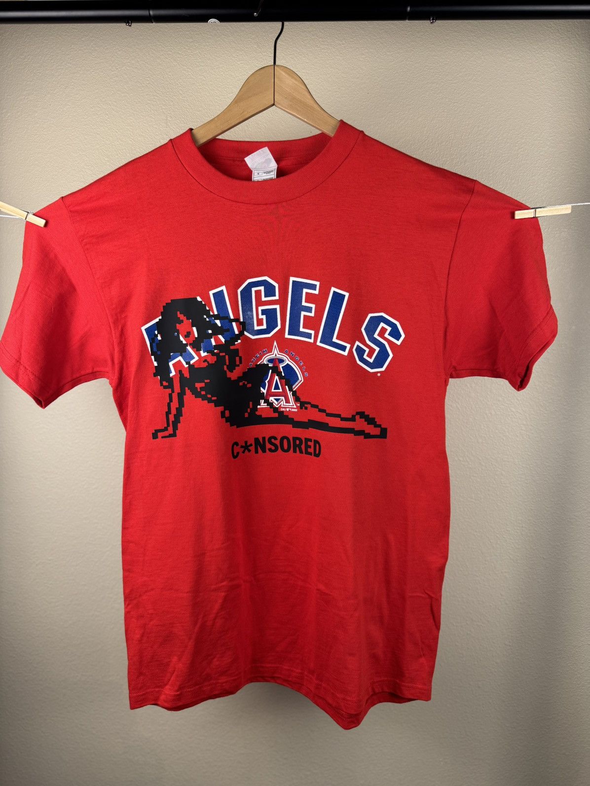 Fruit Of The Loom 1 of 1 REWORKED VINTAGE DEADSTOCK 2002 ANAHEIM ANGEL TEE Size US L / EU 52-54 / 3 - 1 Thumbnail