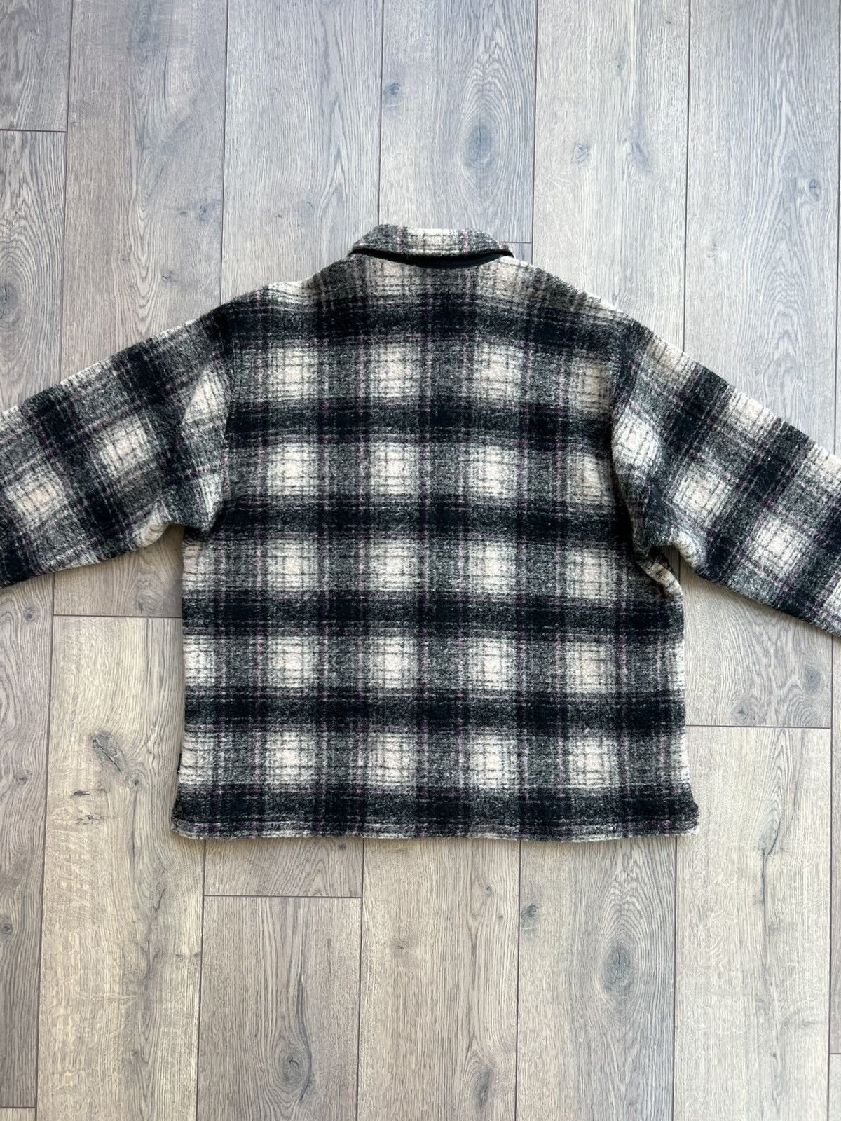 Stussy Stussy Wool Plaid Zip Shirt Jacket Lilac Size US L / EU 52-54 / 3 - 4 Thumbnail