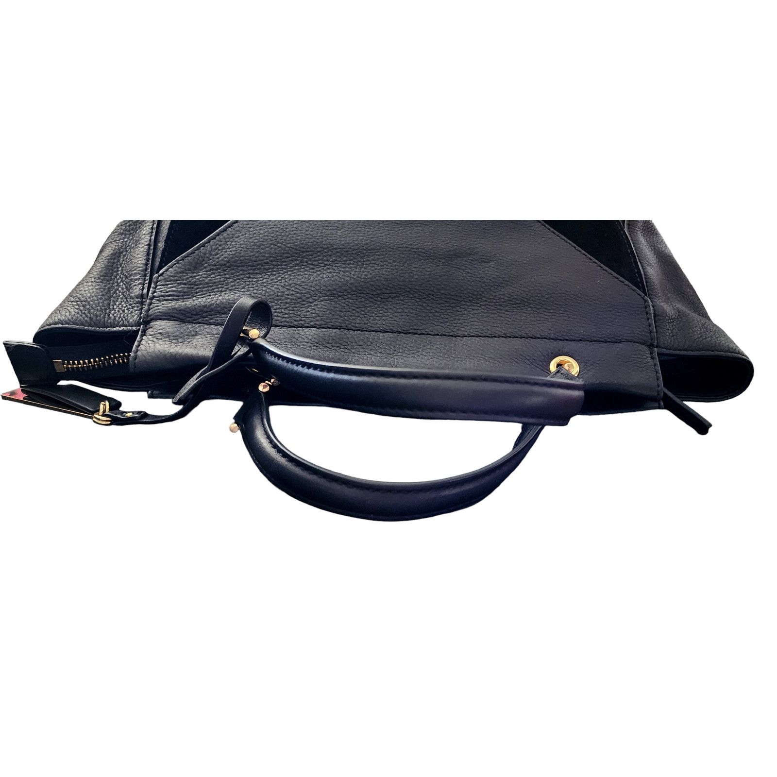 Vince Camuto Vince Camuto black leather & suede satchel handbag Size ONE SIZE - 8 Thumbnail