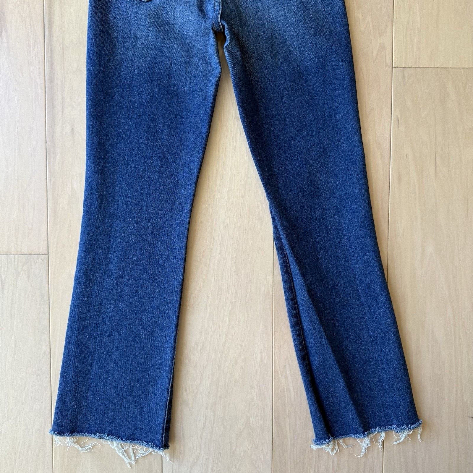 MOTHER Mother Hustler Ankle Jeans Women's 25 Blue Fray Glam Boho Size 25" / US 0 / IT 36 - 9 Thumbnail