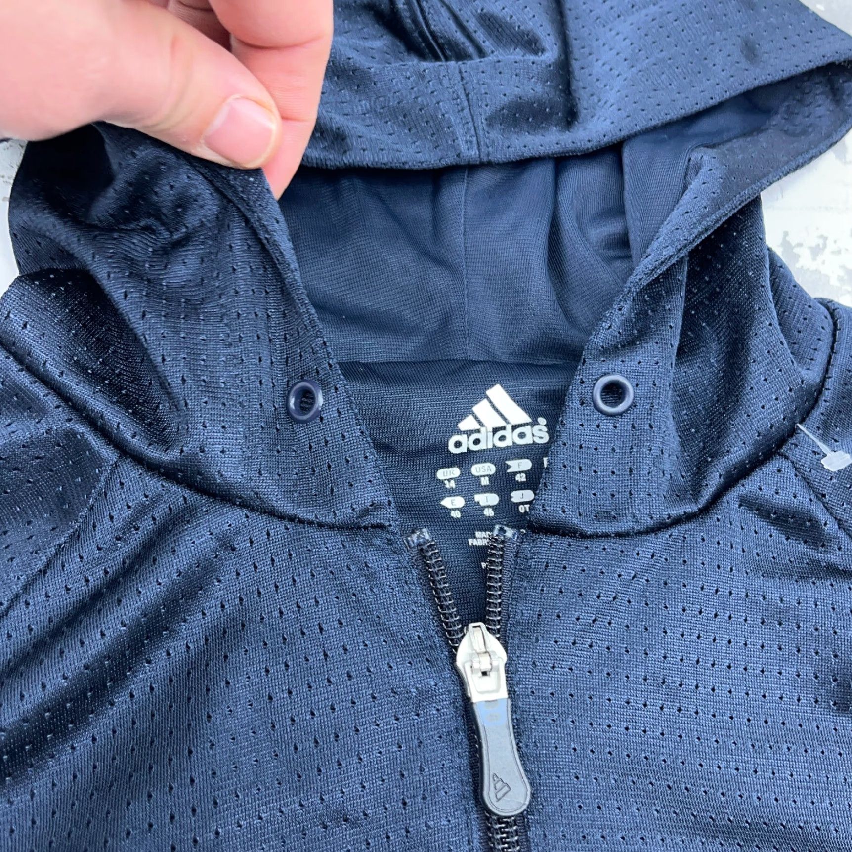 Adidas Adidas Hoodie Women M Blue White Full Zip Hooded Sweatshirt Activewear Casual Travel Jackets Sport Logo Modern Size M / US 6-8 / IT 42-44 - 6 Thumbnail