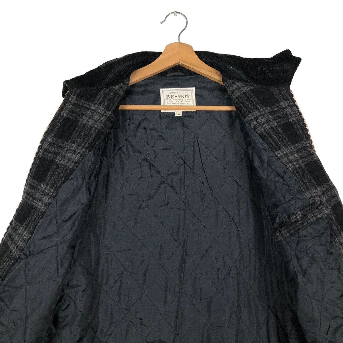 Japanese Brand 🔥Vintage Wool Chore Jacket Be-Hot Japan Tartan Design Size US L / EU 52-54 / 3 - 14 Thumbnail