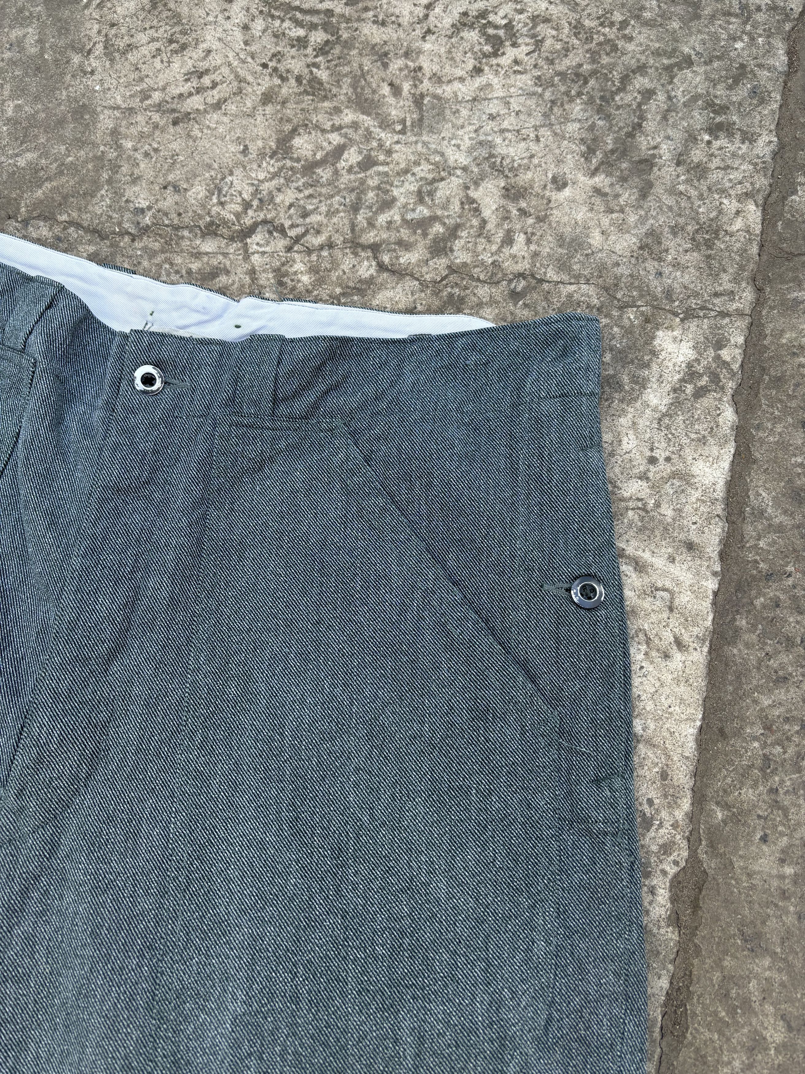 Le Laboureur Vintage 60s Swiss Army Salt n Pepper Prison Work Denim Pants Size US 36 / EU 52 - 6 Thumbnail