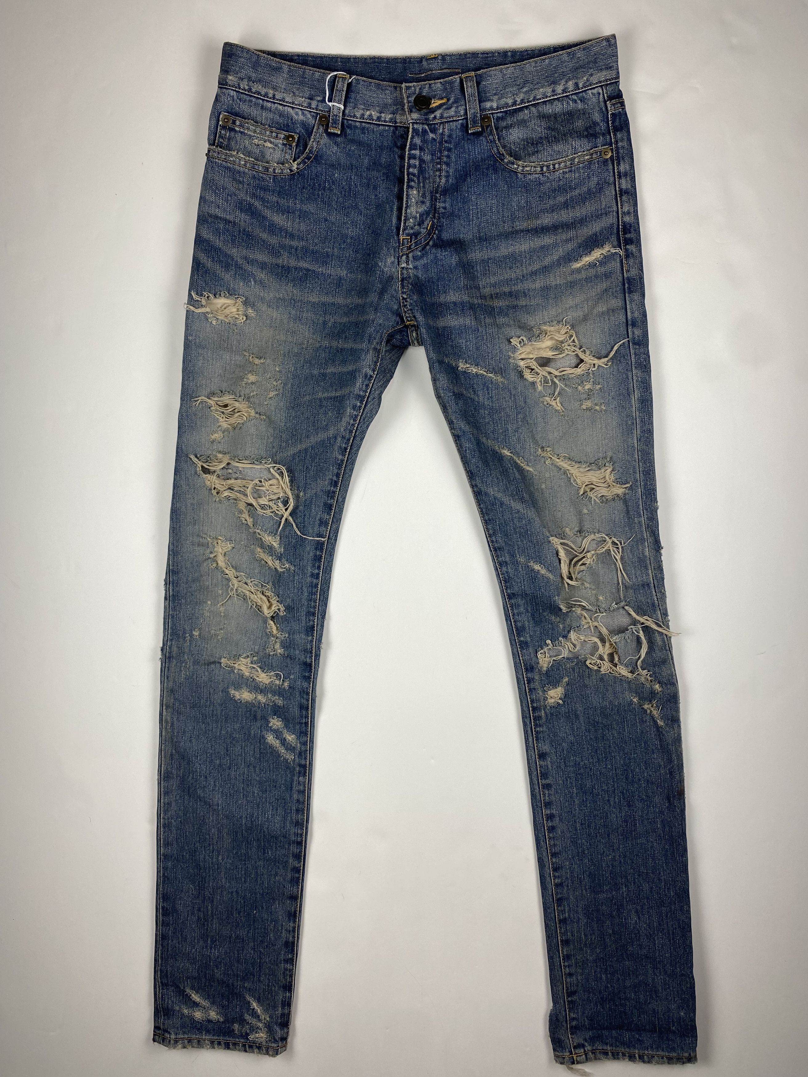 image of Saint Laurent Paris Saint Laurent 2013 Crash Denim in Blue, Men's (Size 30)