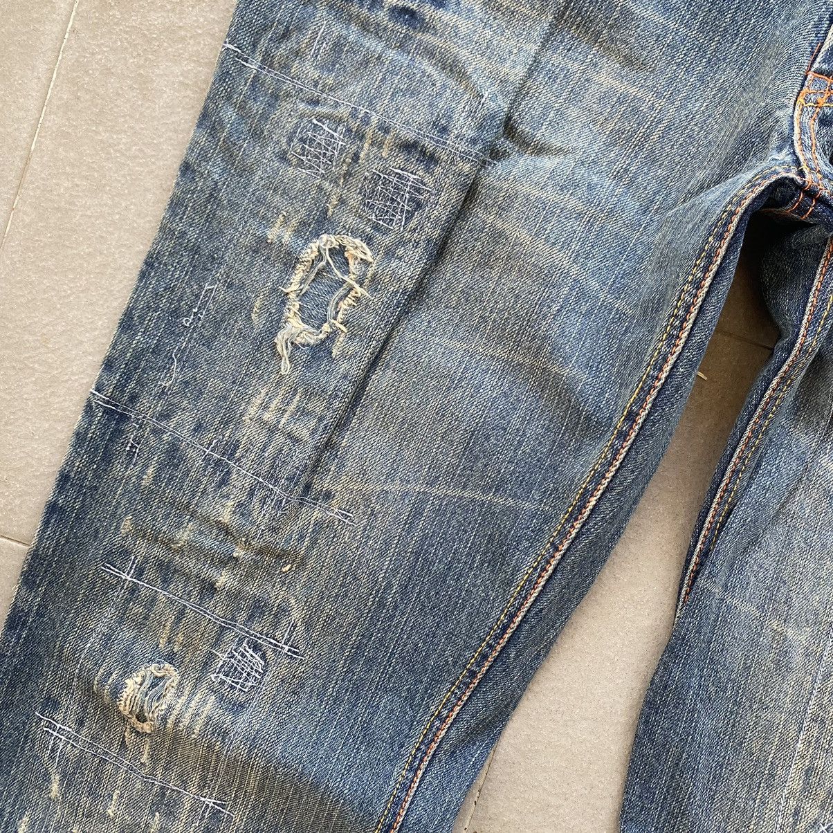 Japanese Brand Distressed denim straight leg Size US 34 / EU 50 - 6 Thumbnail