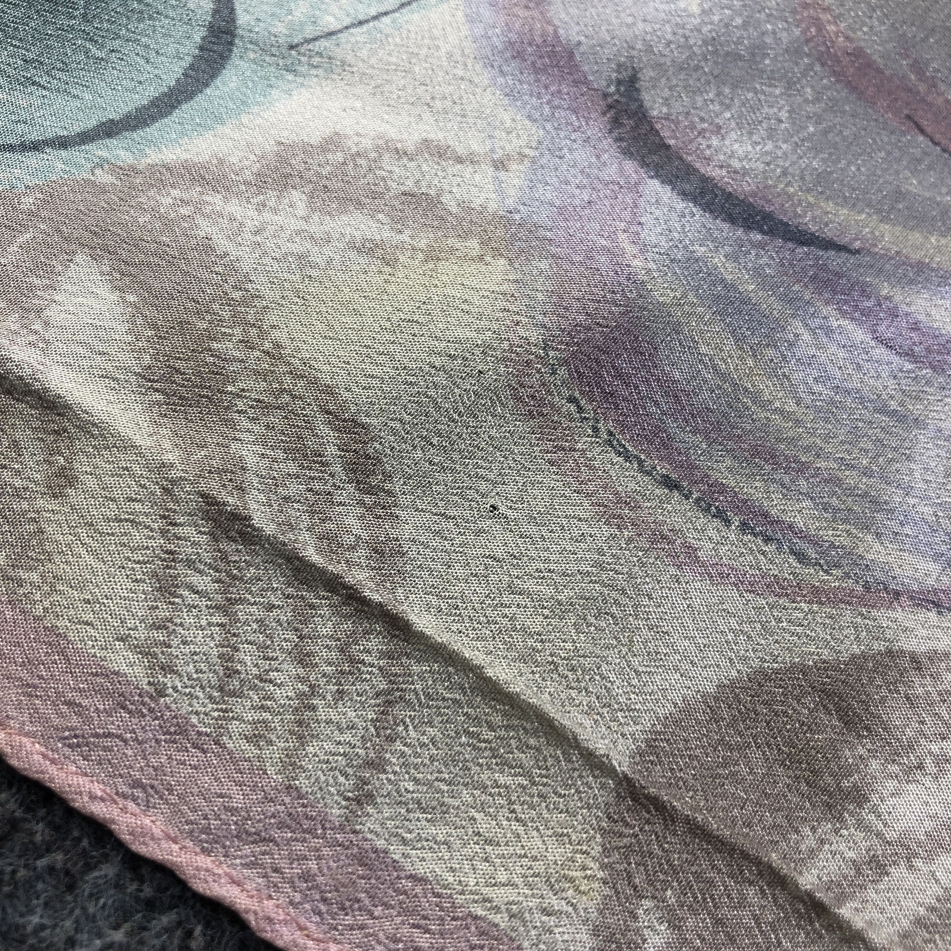 TED LAPIDUS Ted Lapidus Floral Hand Rolled Silk Scarf M1046 Size ONE SIZE - 9 Thumbnail