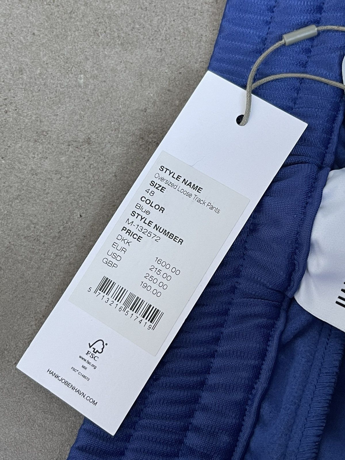 Han Kjobenhavn SS23 !DSWT! Han Kjobenhavn Oversized Loose Blue Track Pants Size US 32 / EU 48 - 24 Thumbnail