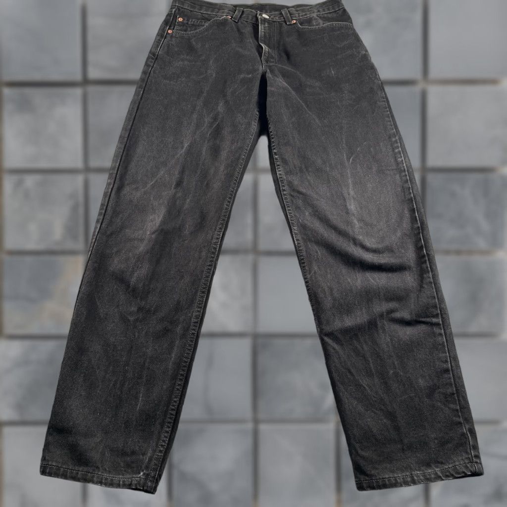 VINTAGE Levi's 550 Jeans Mens 32x32 Black Straight Leg Relaxed Fit 5-Pocket USA
